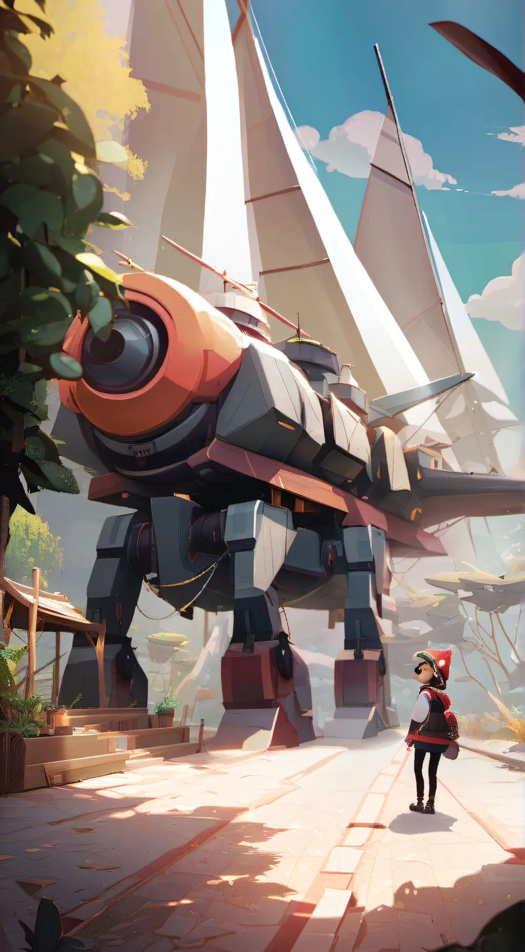 ai character: Violet background