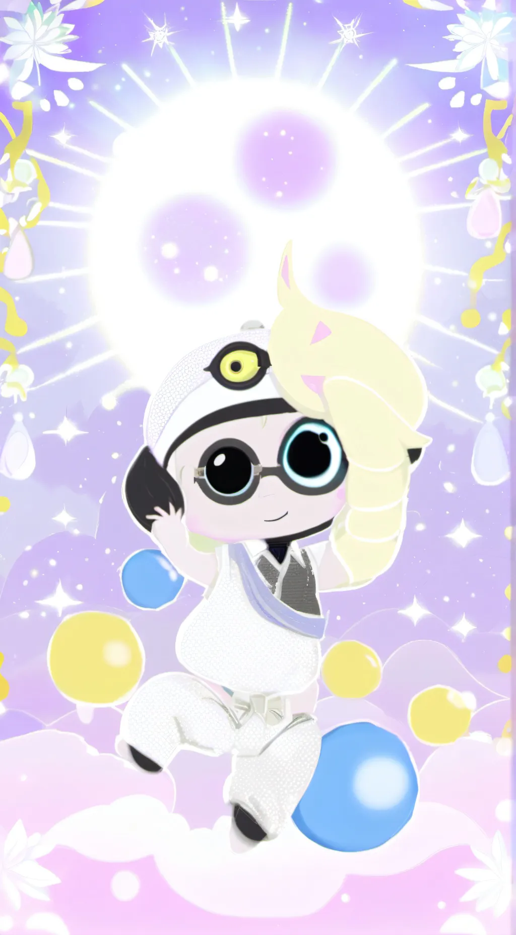 ai character: Baby yang background