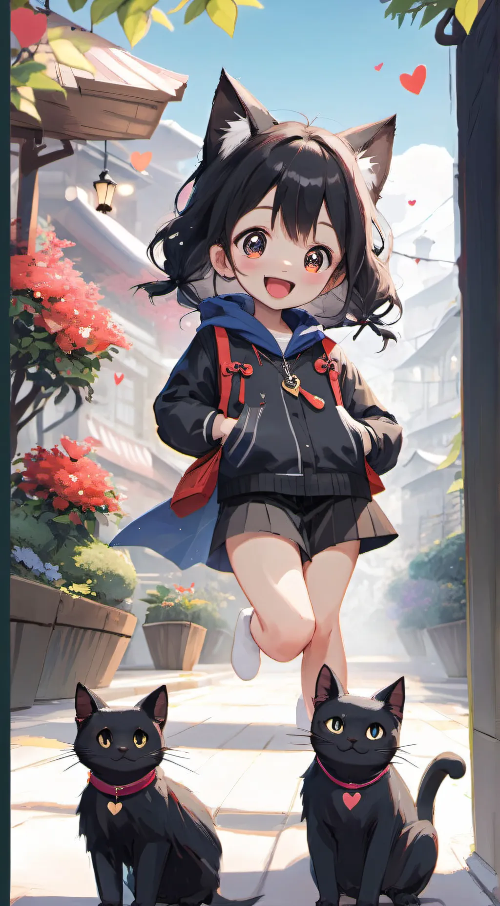 ai character: Cat lover  background