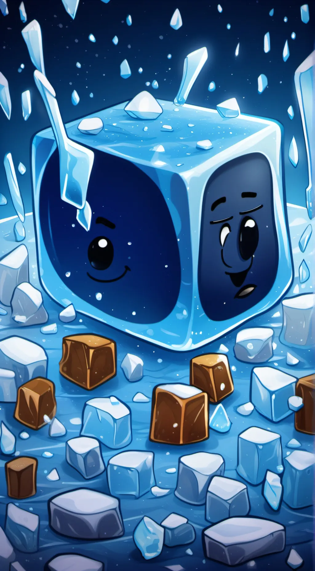ai character: ice cube background