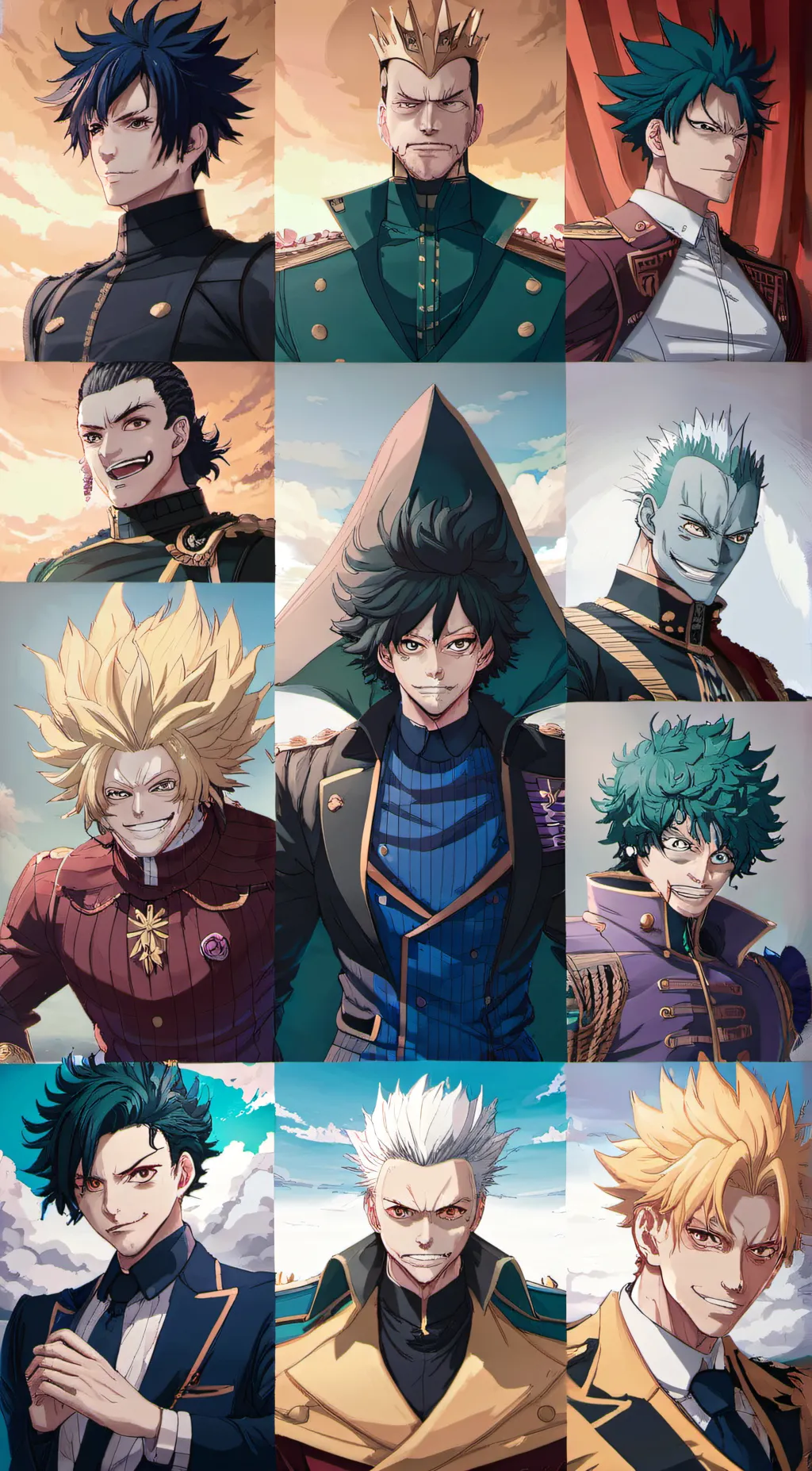ai character: villains from mha background