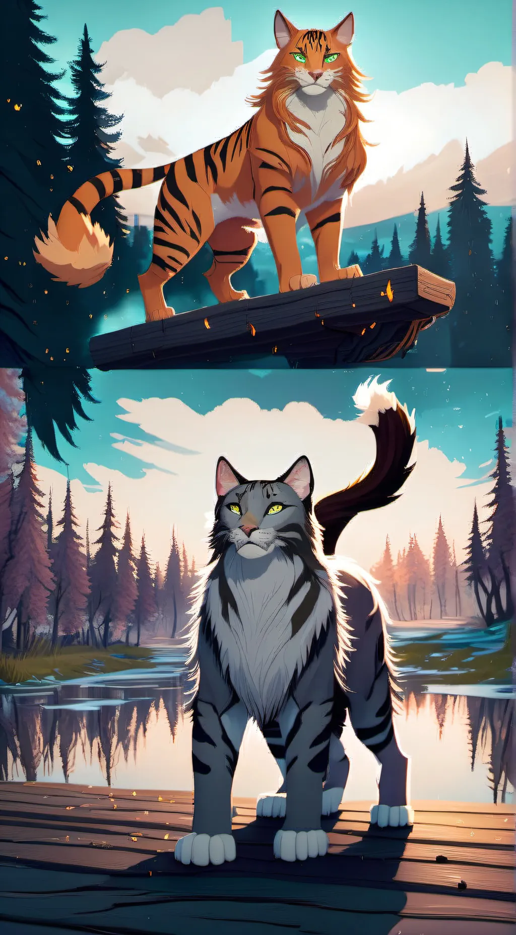 ai character: FireHeart  background