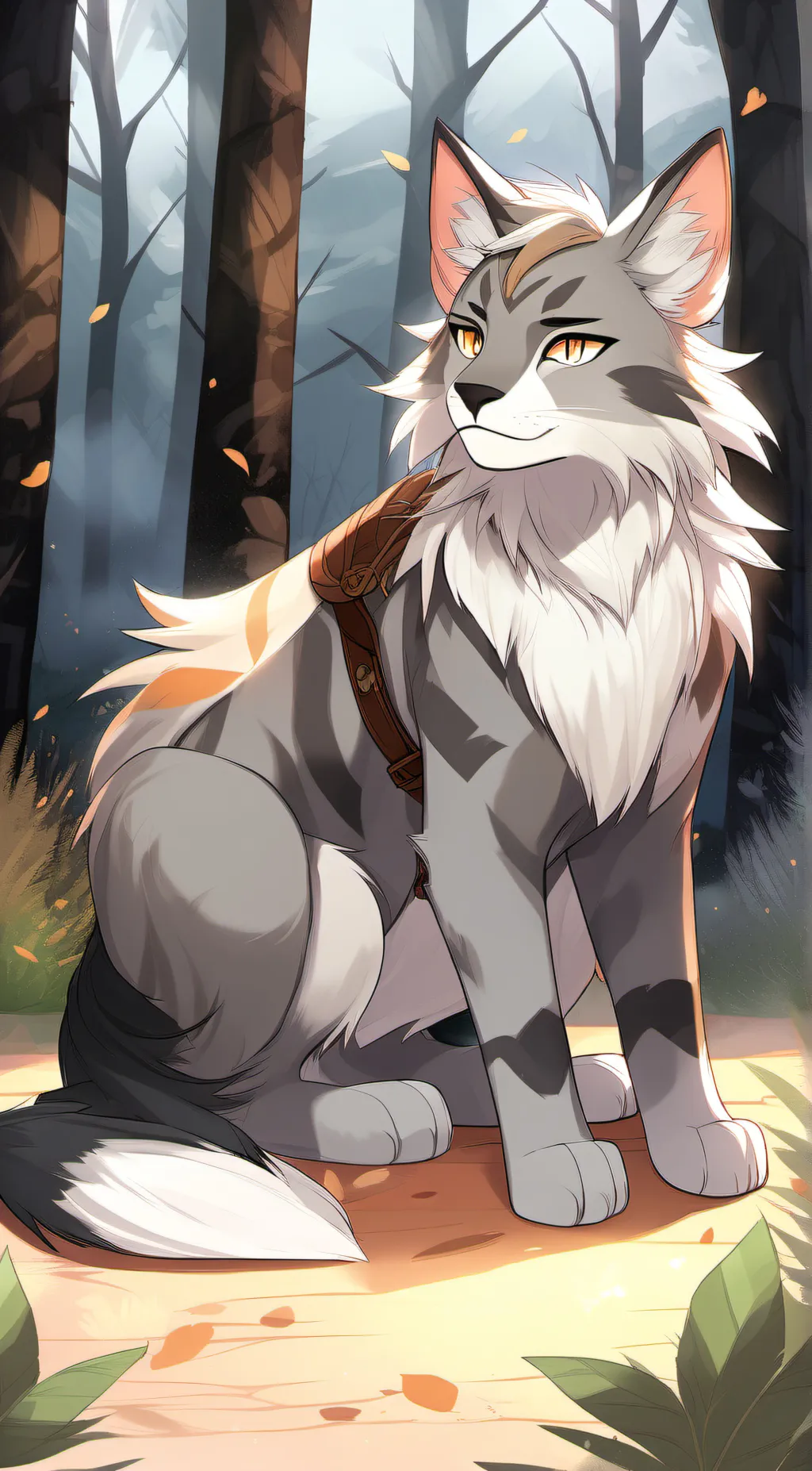 ai character: Graystripe  background