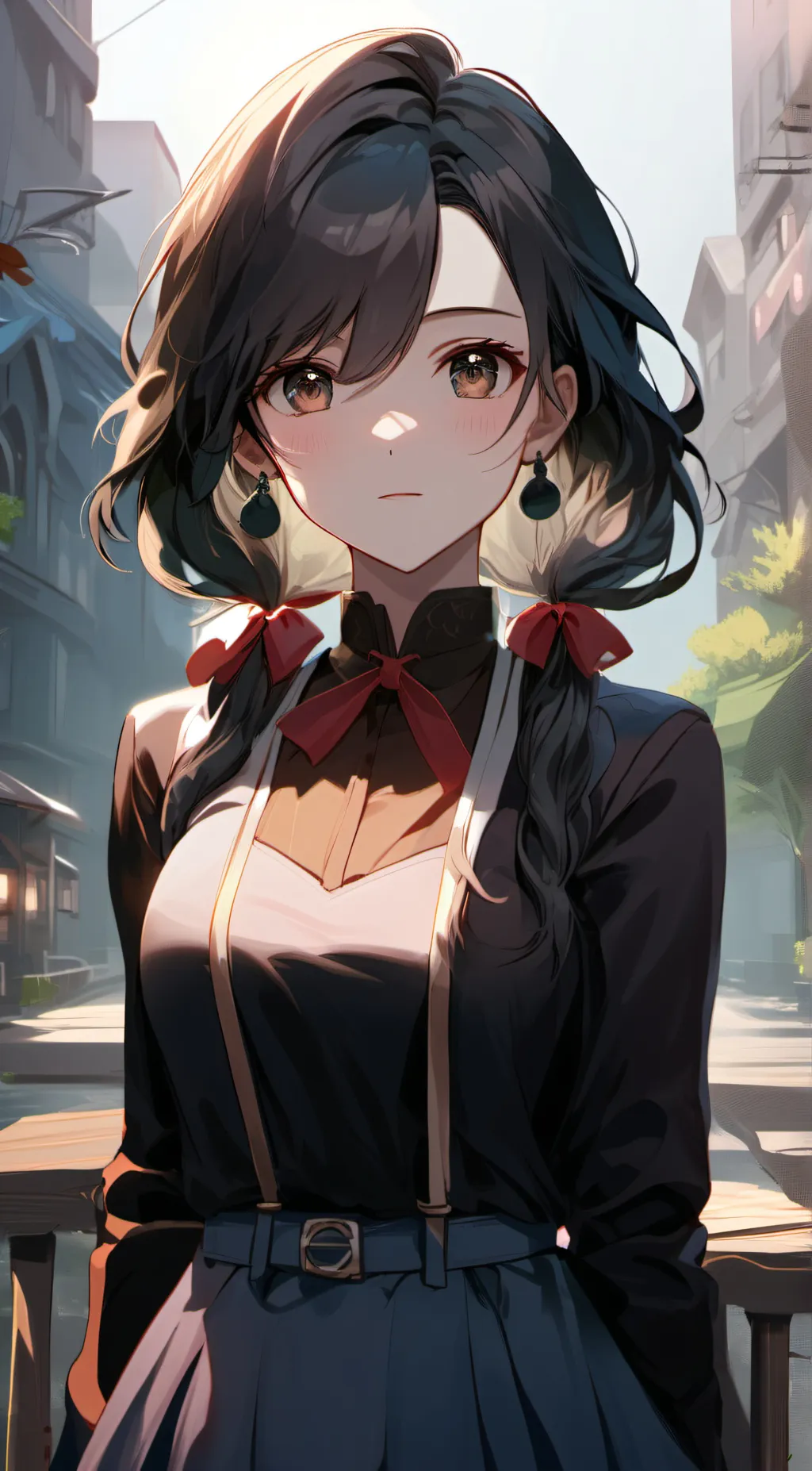 ai character: Light night background