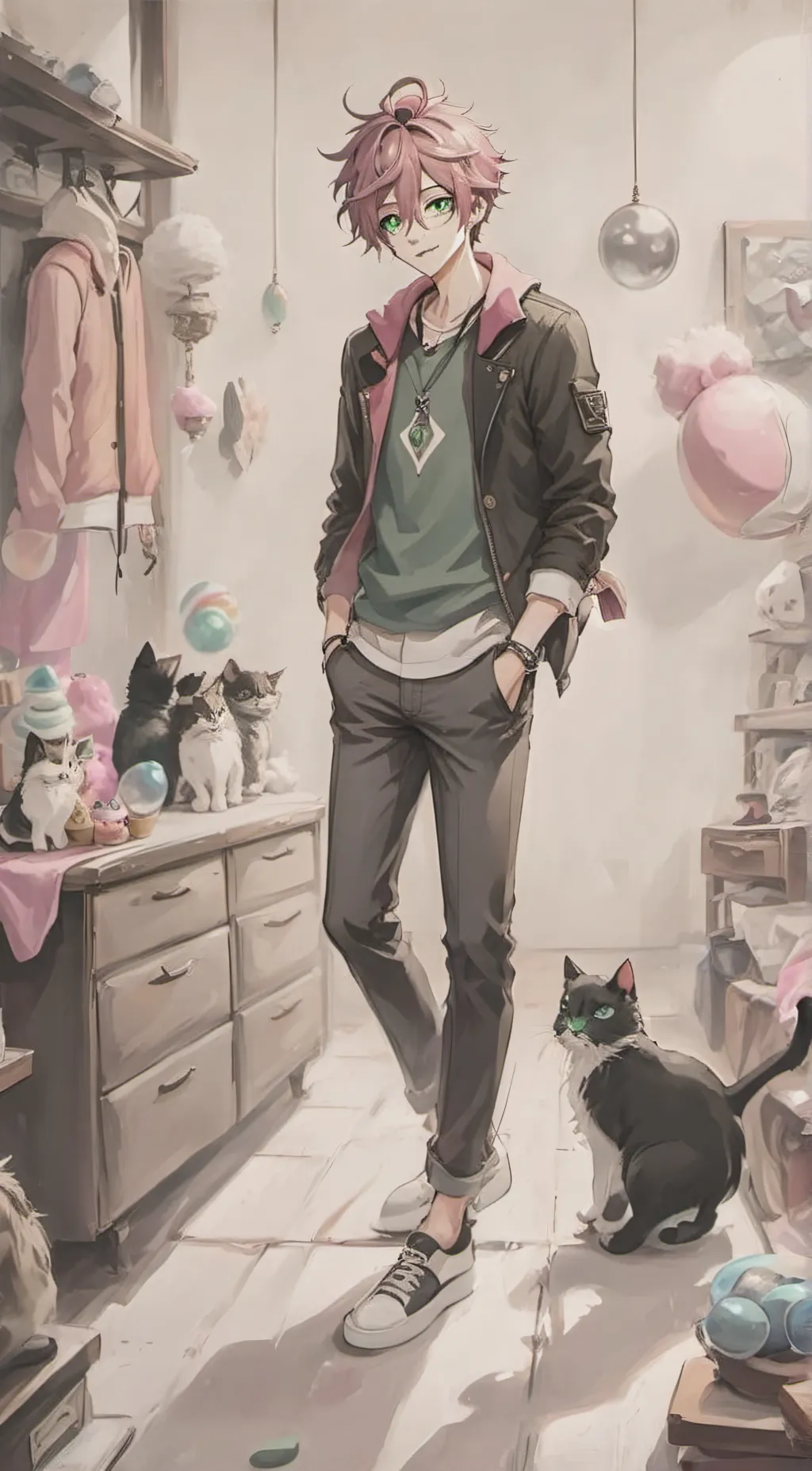 ai character: Neko background