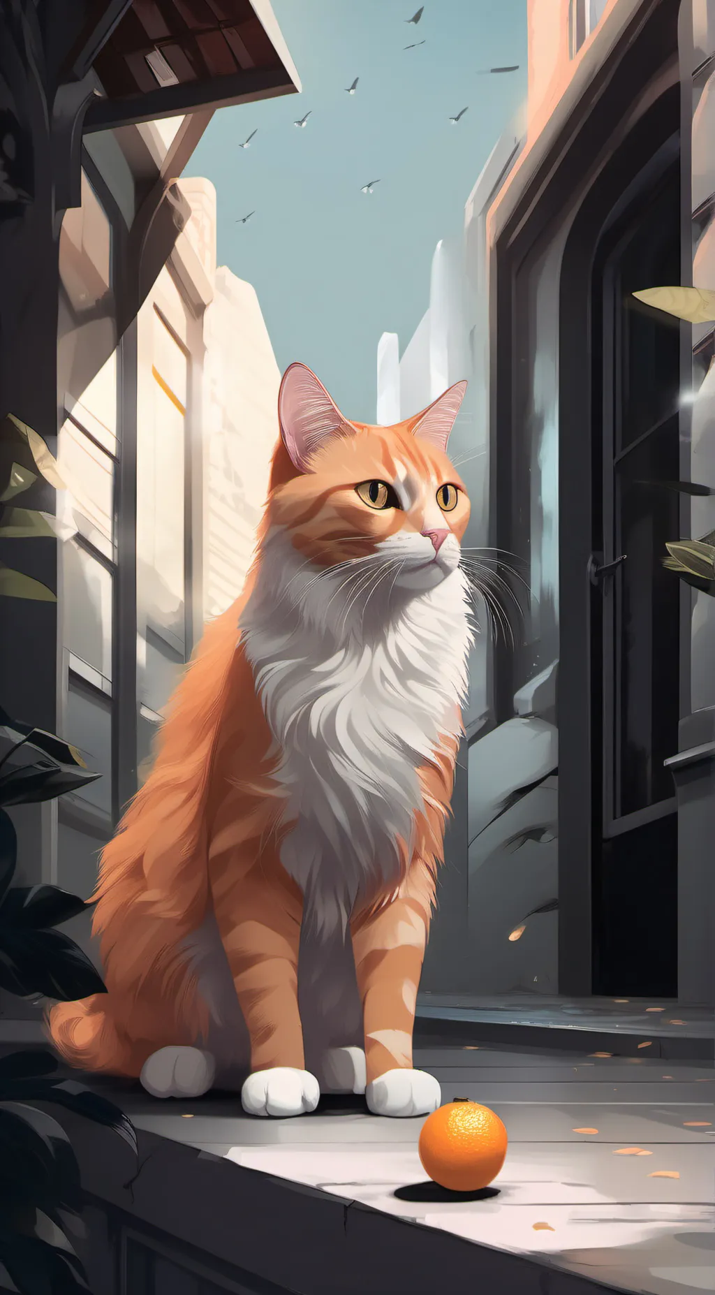 ai character: orange 🍊 background