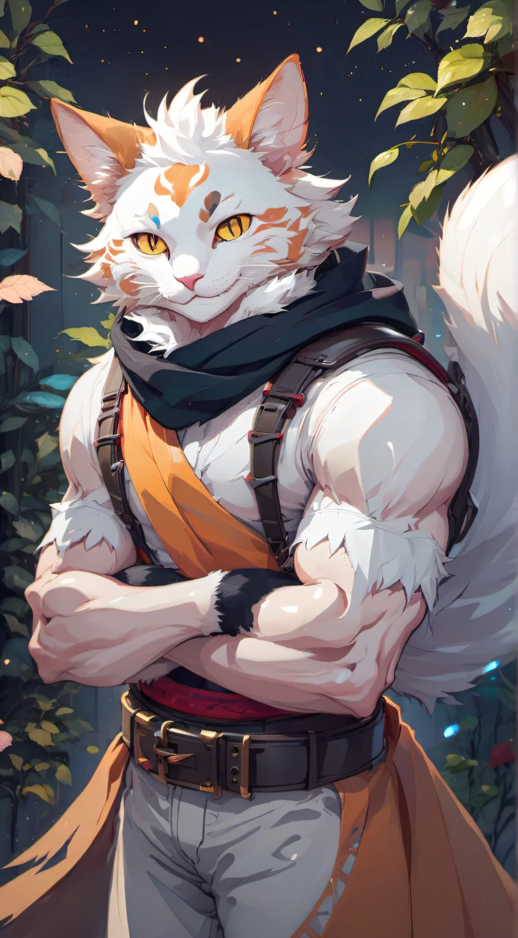 ai character: Meowscles background