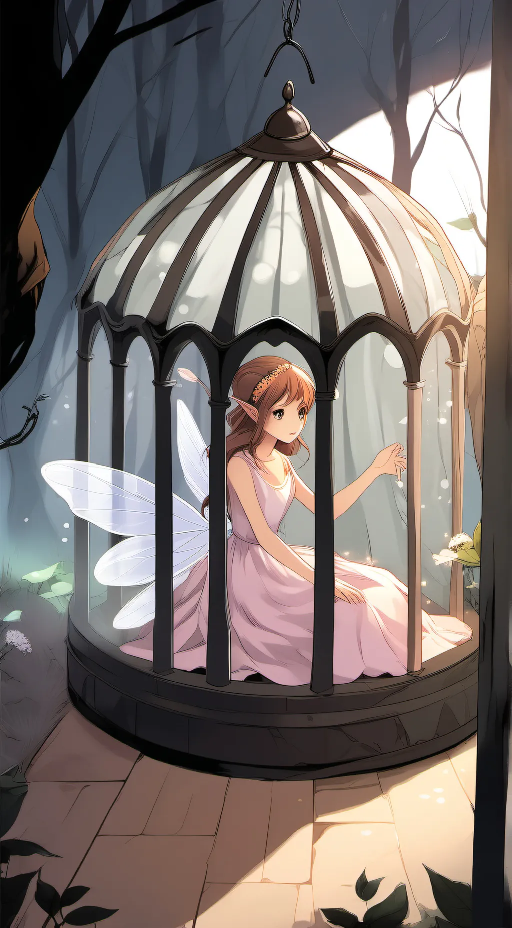 ai character: Fairy hunter rp, background