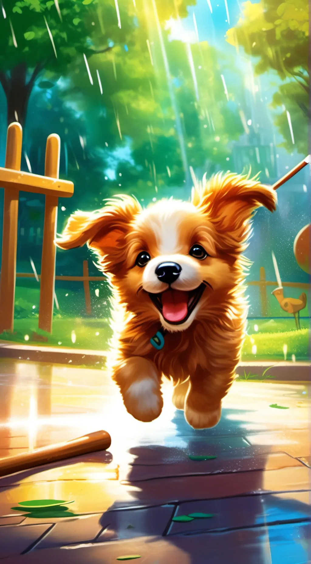 ai character: Leaf background