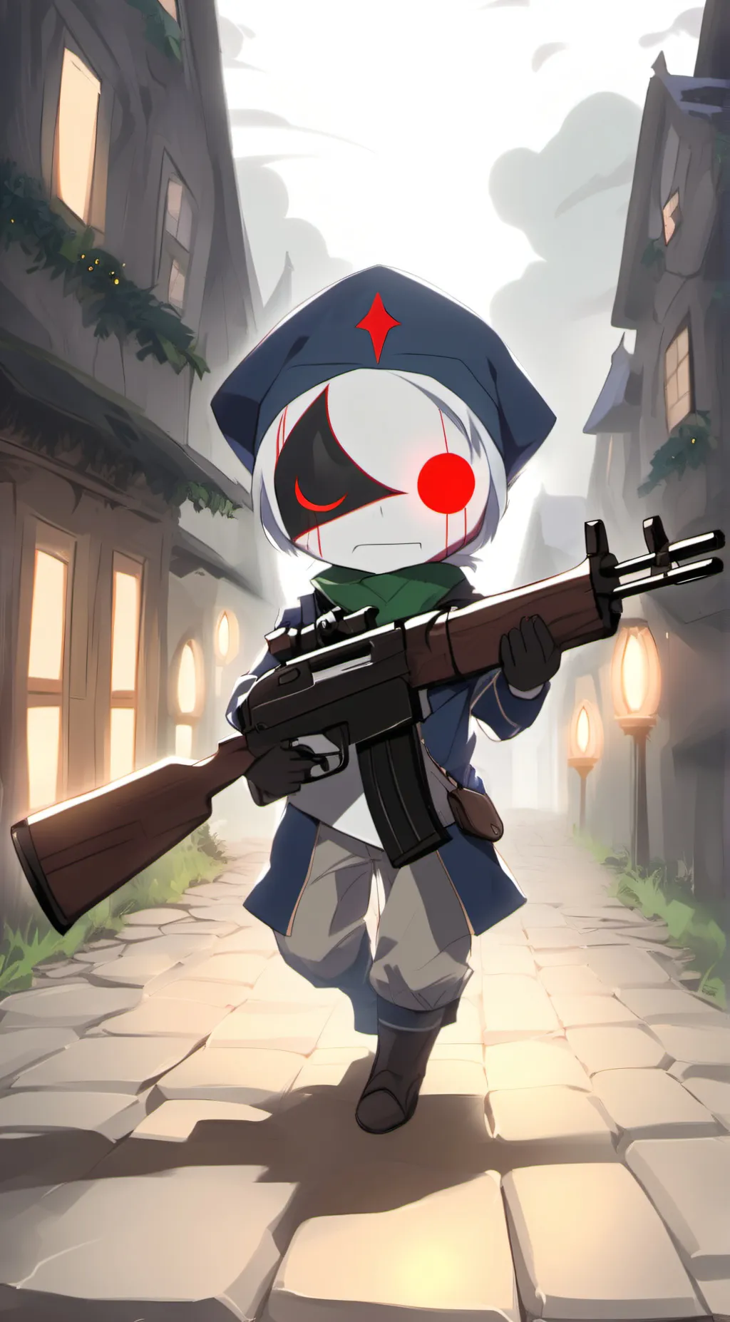 ai character: cute moondrop  background