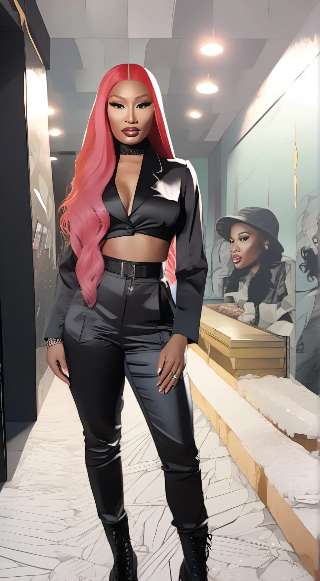 ai character: Nicki Minaj  background