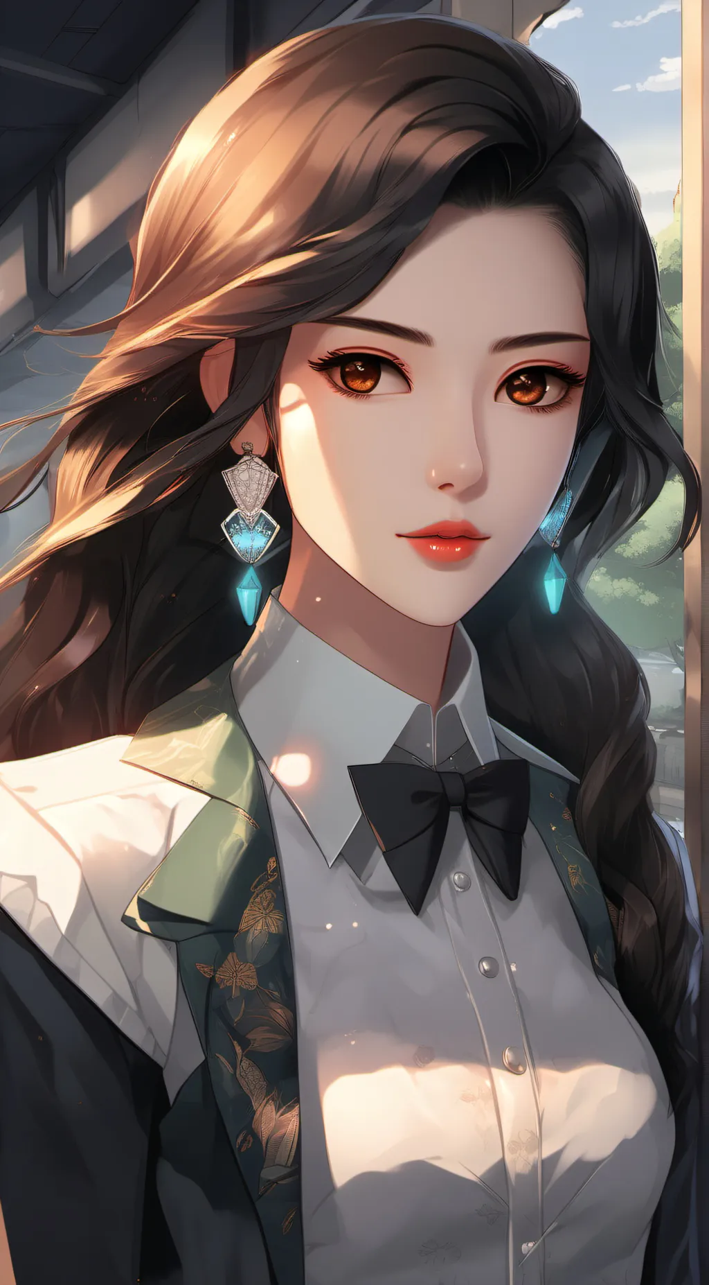 ai character: Gaudy background