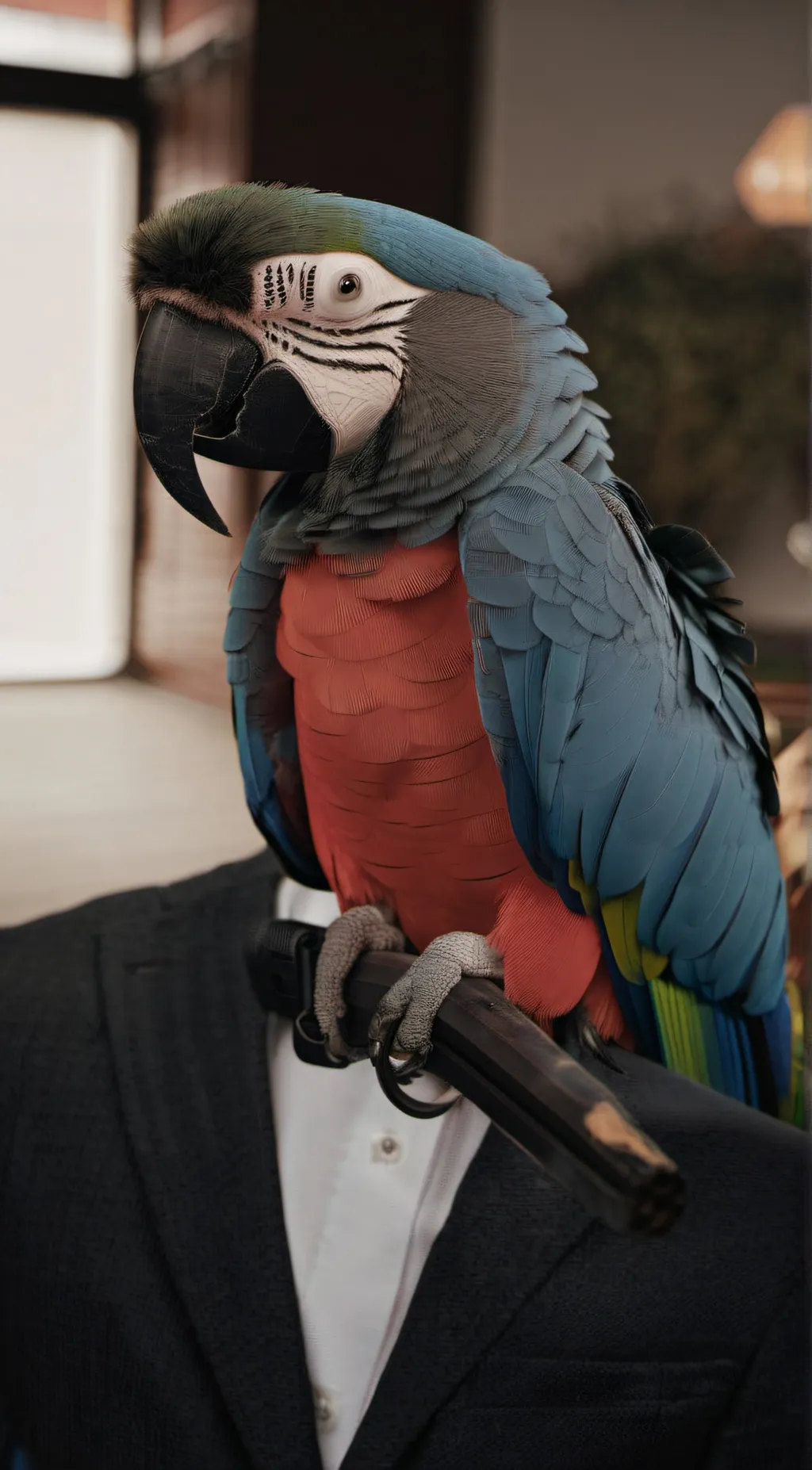 ai character: parrot background