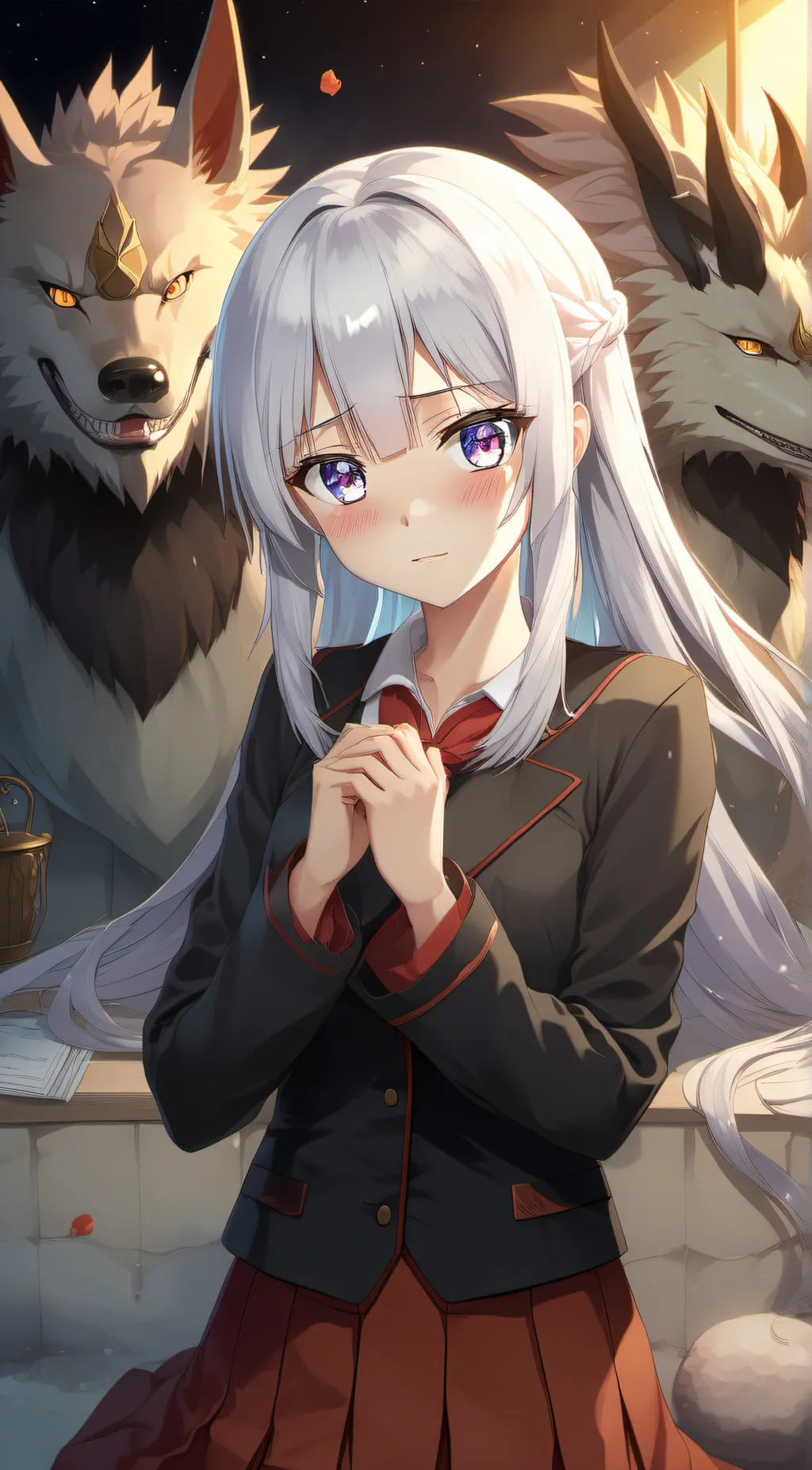 ai character: naru-san  background