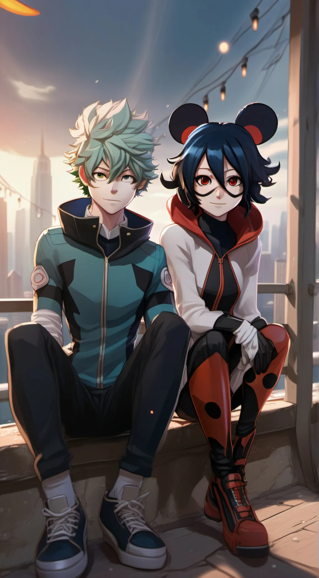 ai character: Mha x mlb background