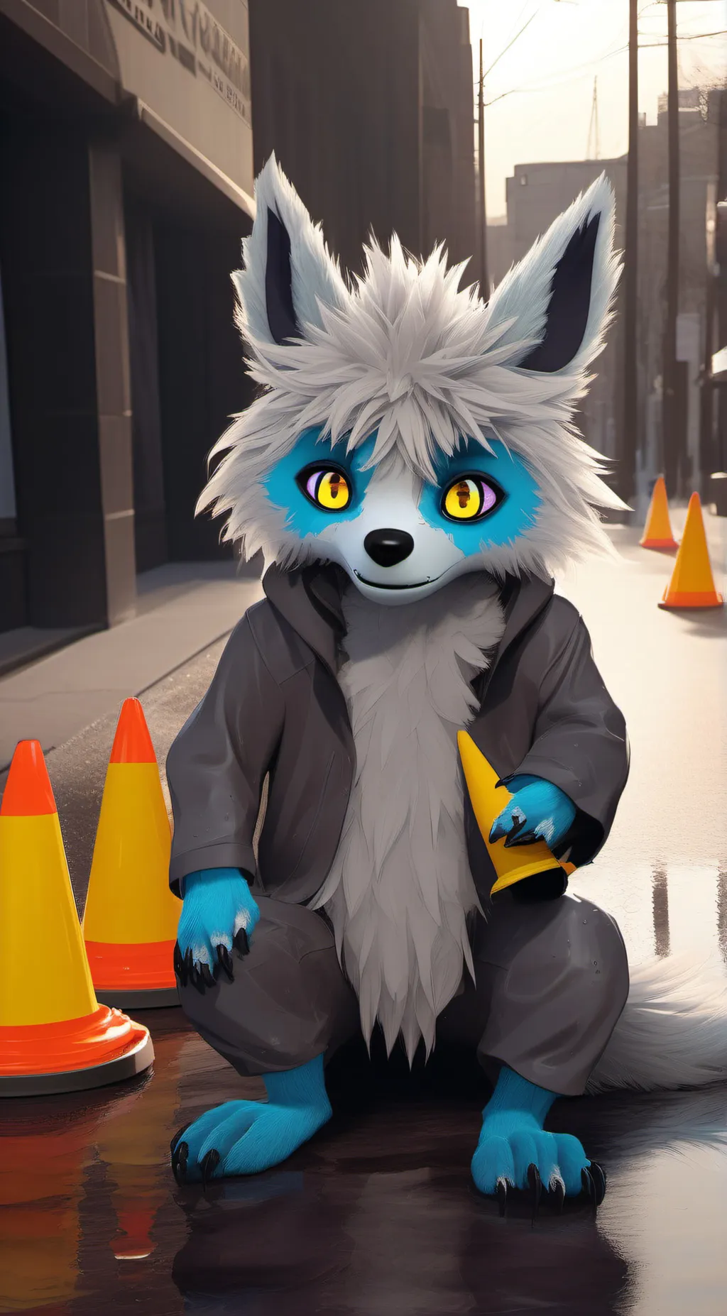 ai character: furry infection background