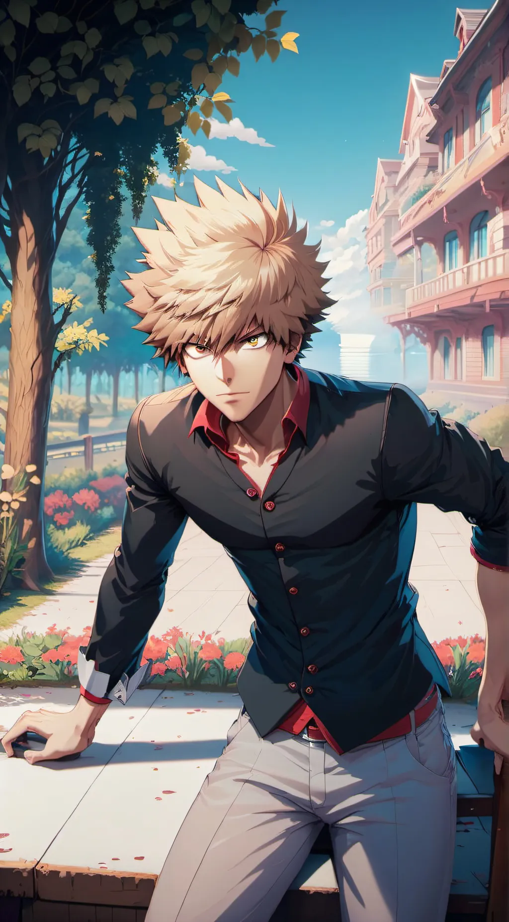 ai character: bakugo background