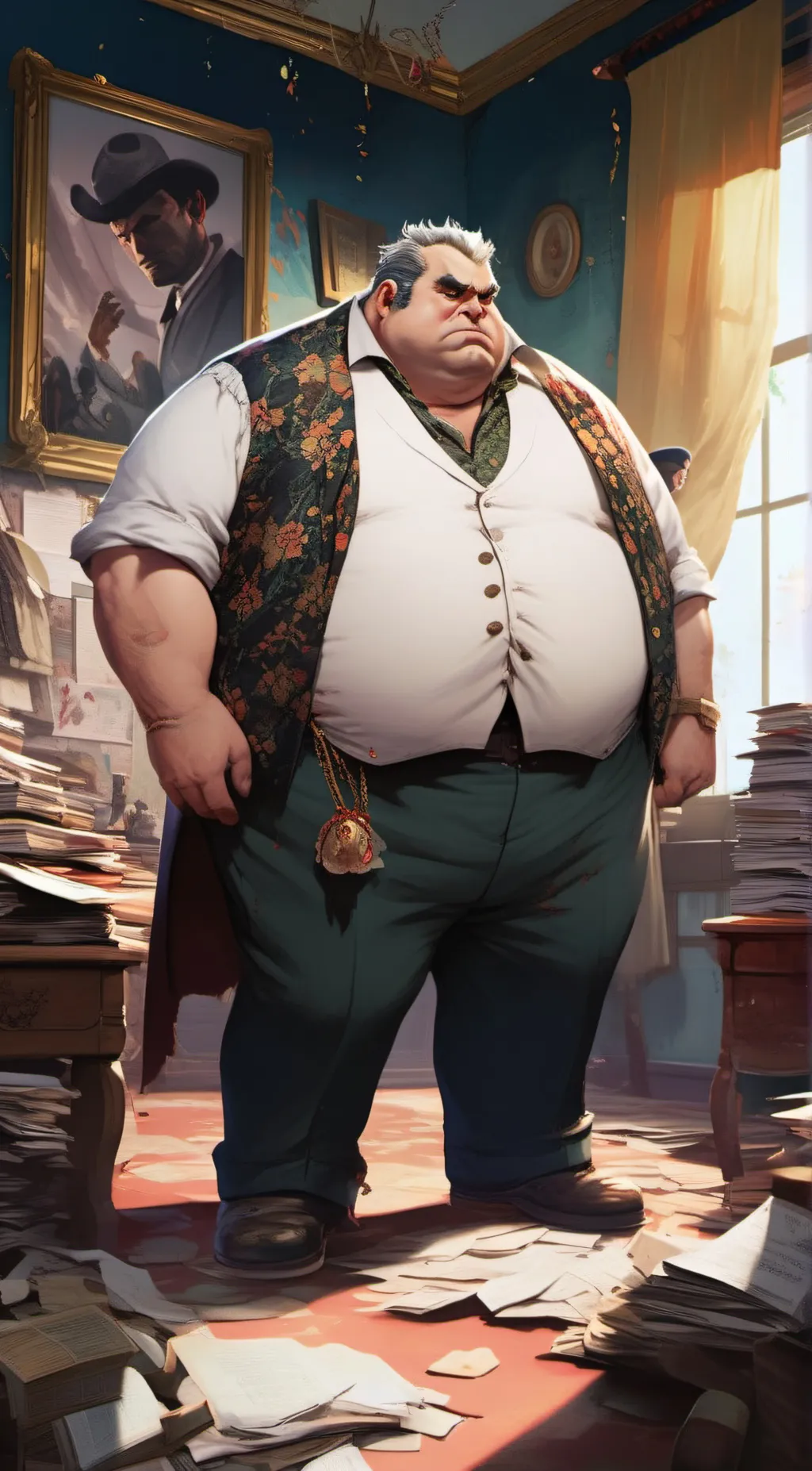 ai character: Fat boi background