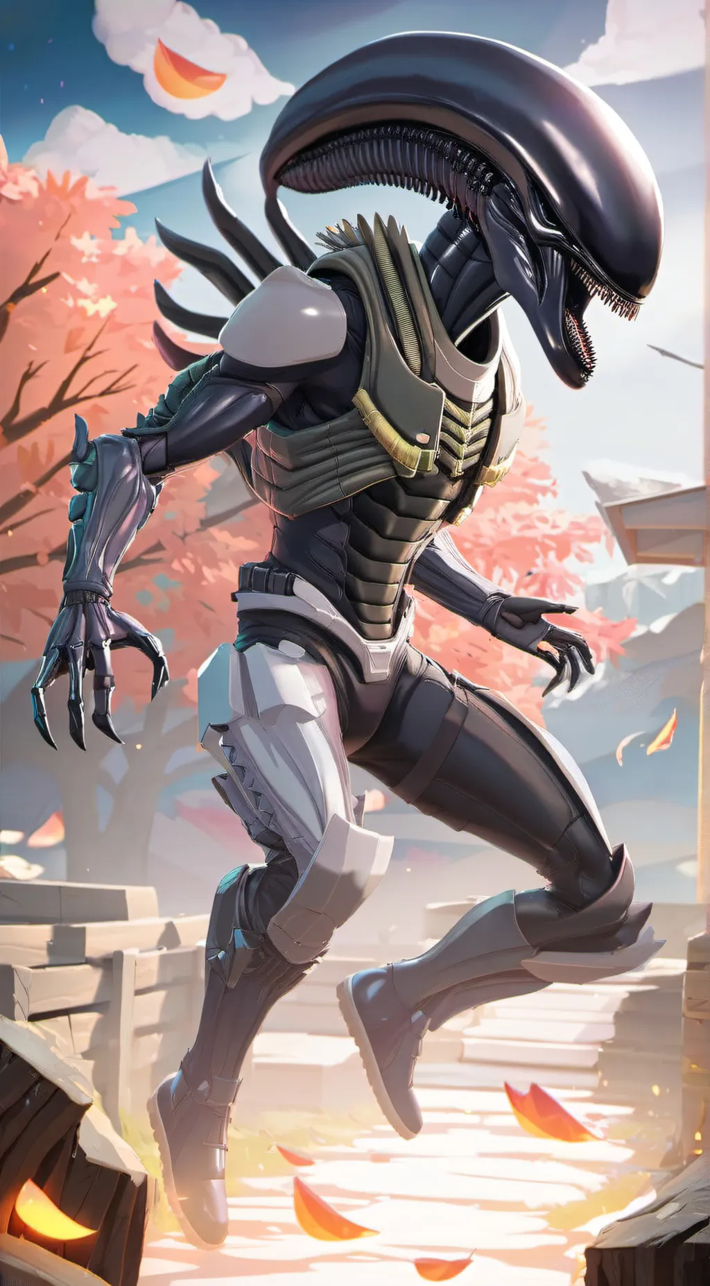 ai character: Alien fortnite background