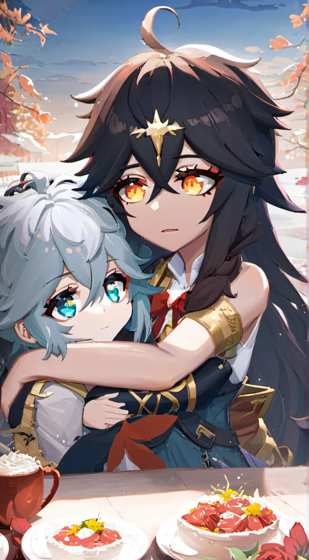 ai character: Sunflower background