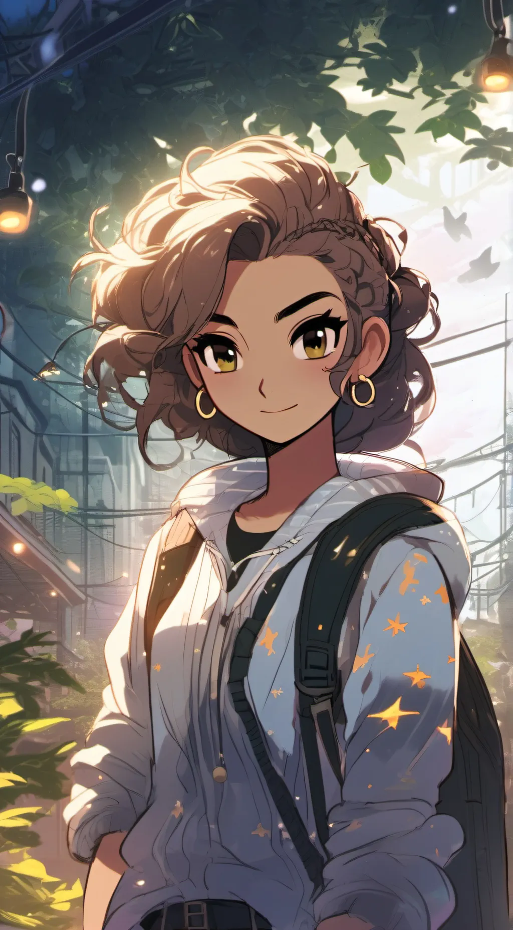 ai character: dawn background