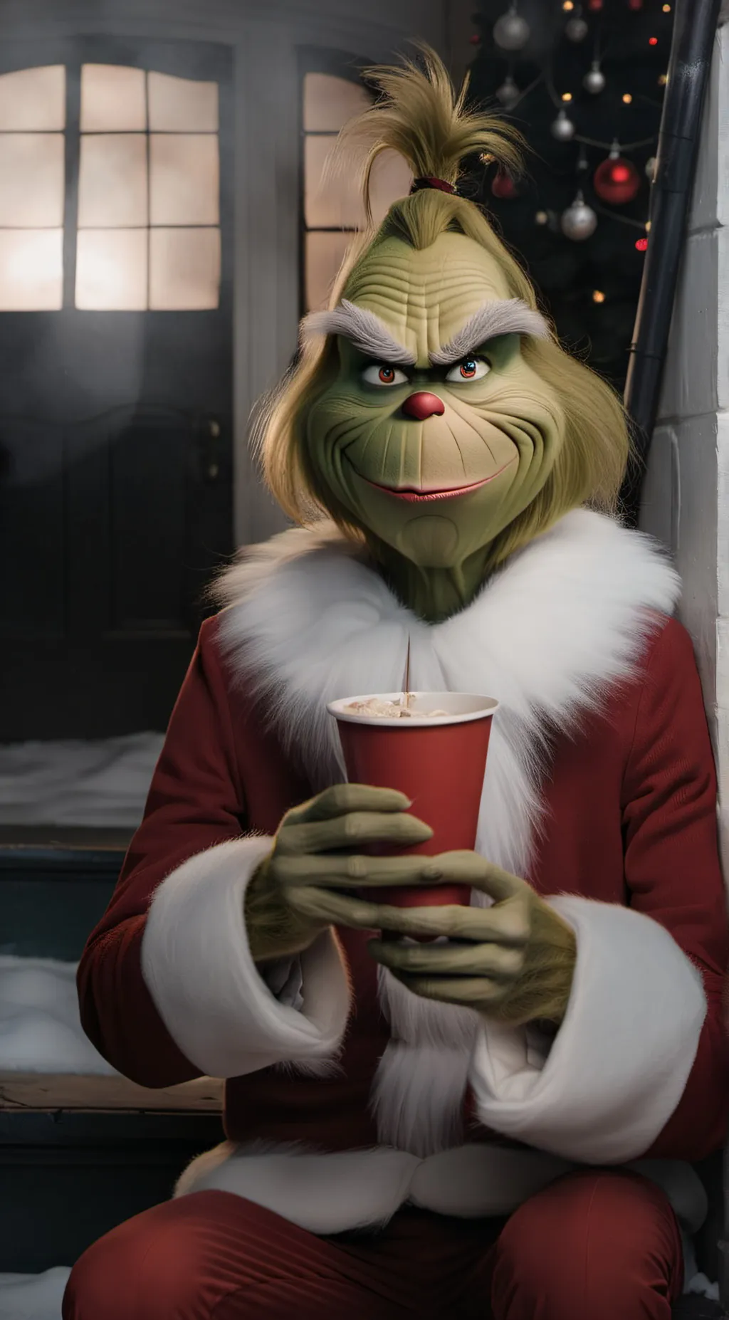 ai character: The Grinch🎄 background