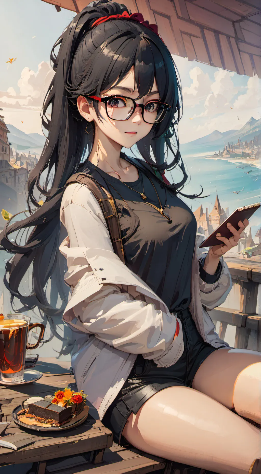 ai character: Jolie  background