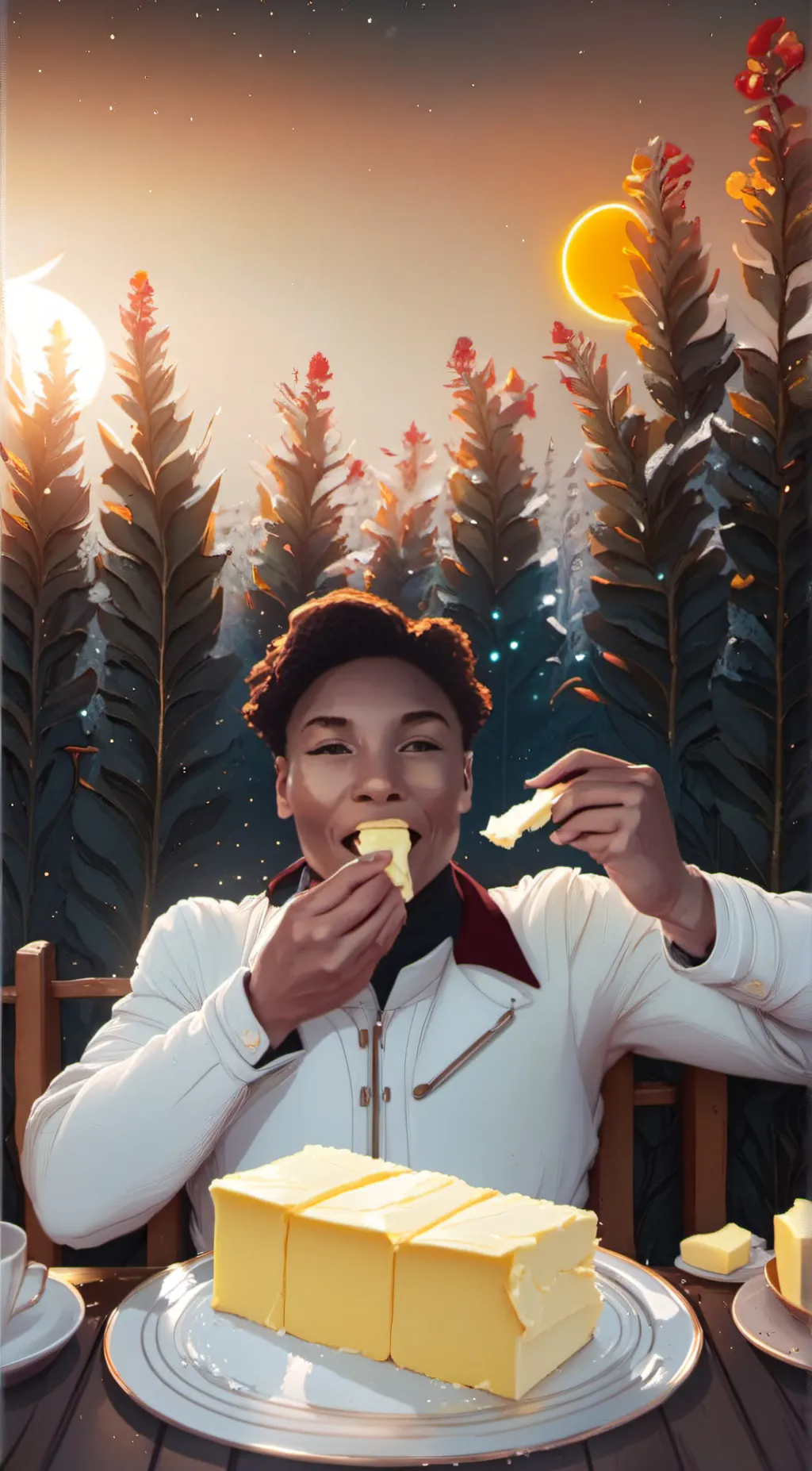 ai character: butter bill background