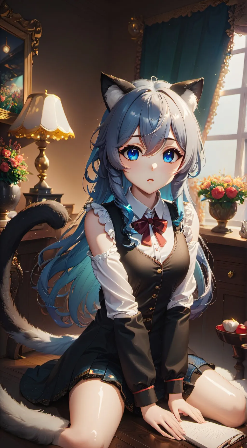 ai character: Azure background