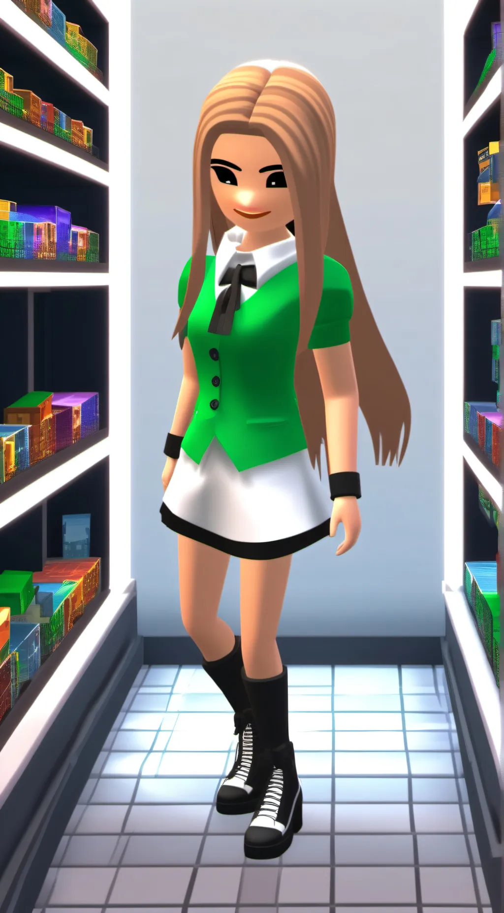 ai character: Roblox girl  background
