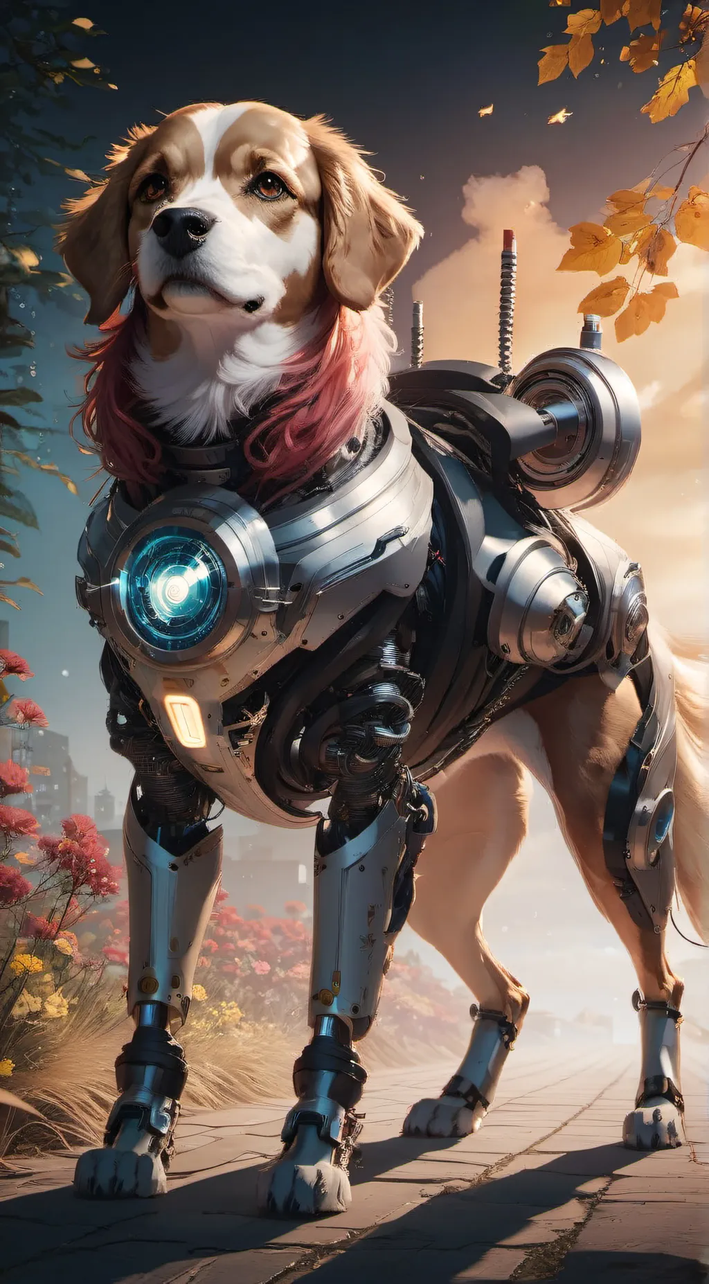 ai character: Leaf background