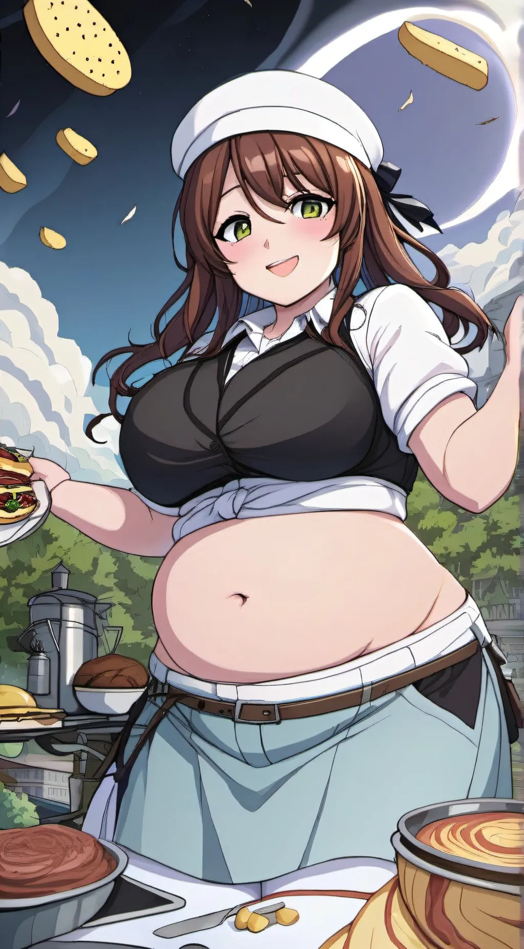 ai character: fat girl background