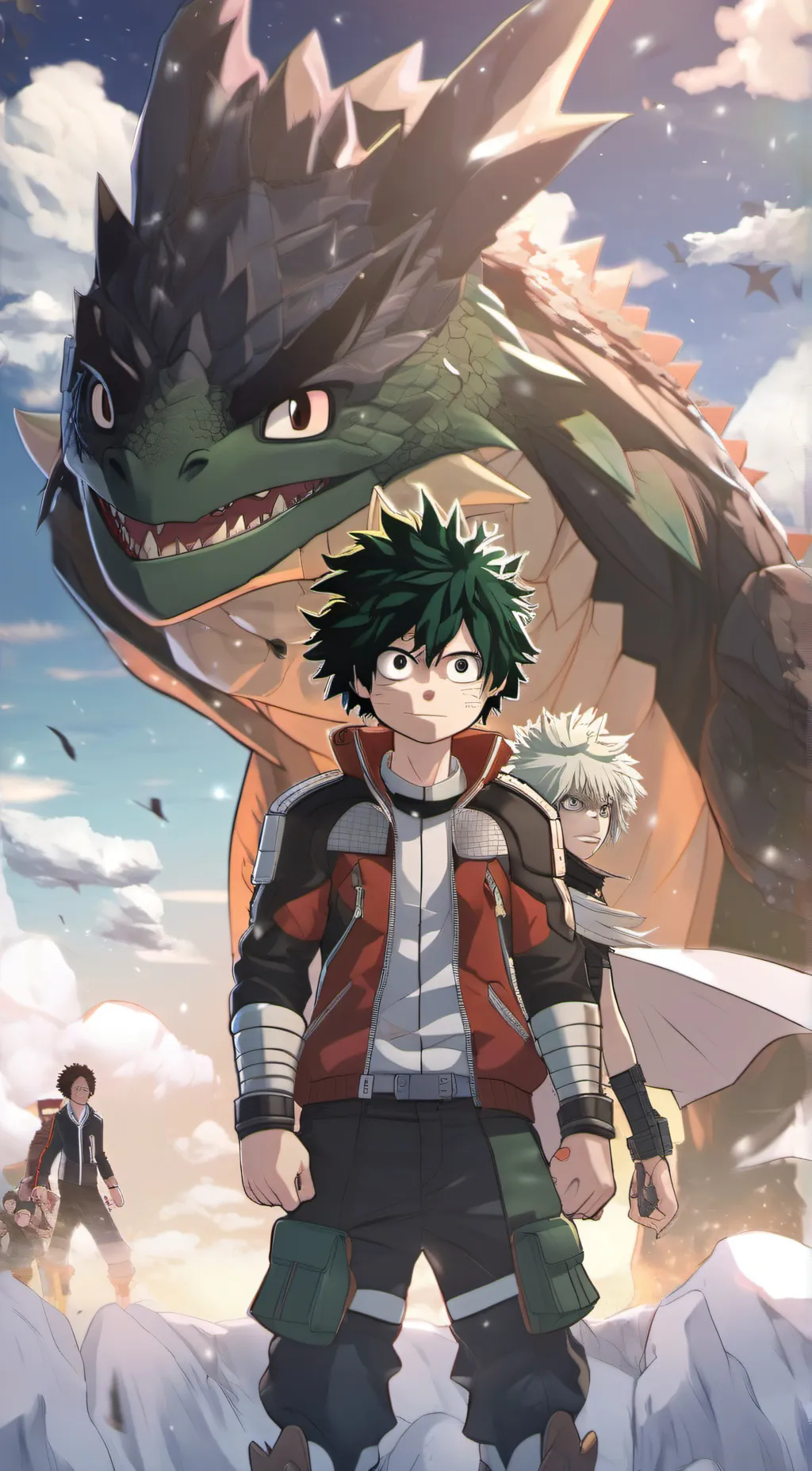 ai character: Mha x httyd background
