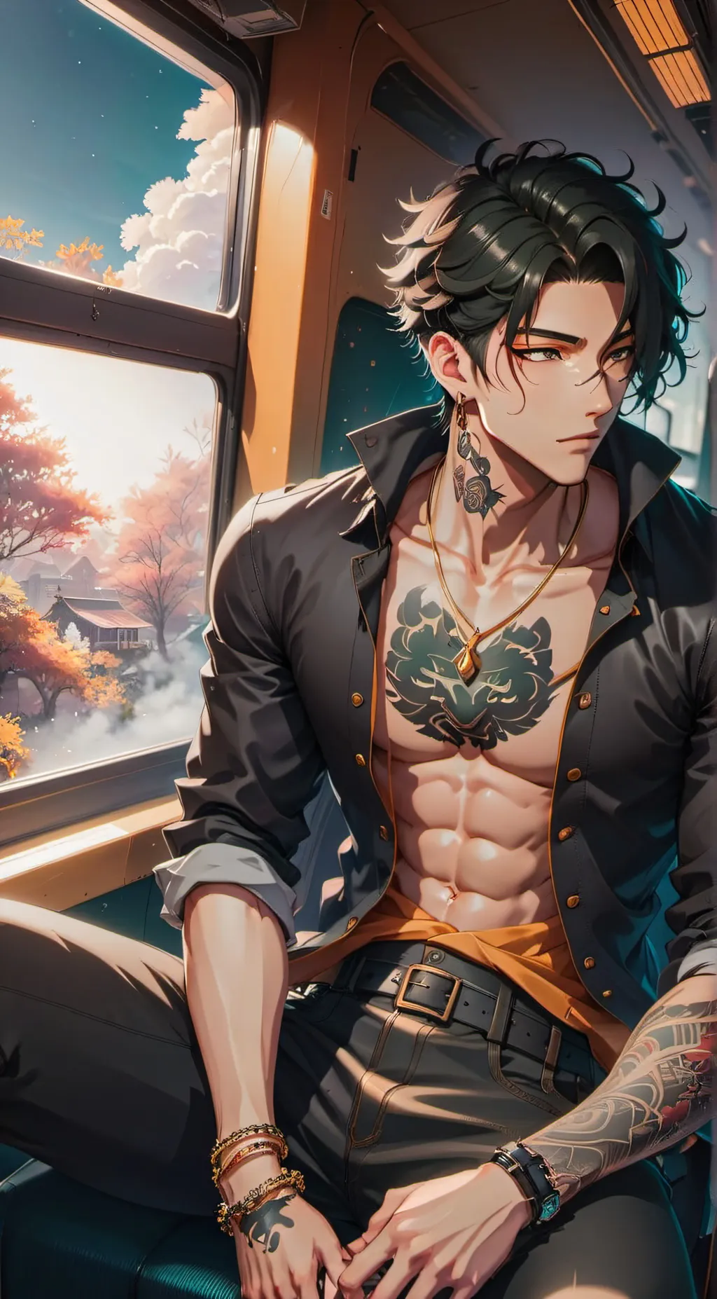 ai character: Zack, Harley  background