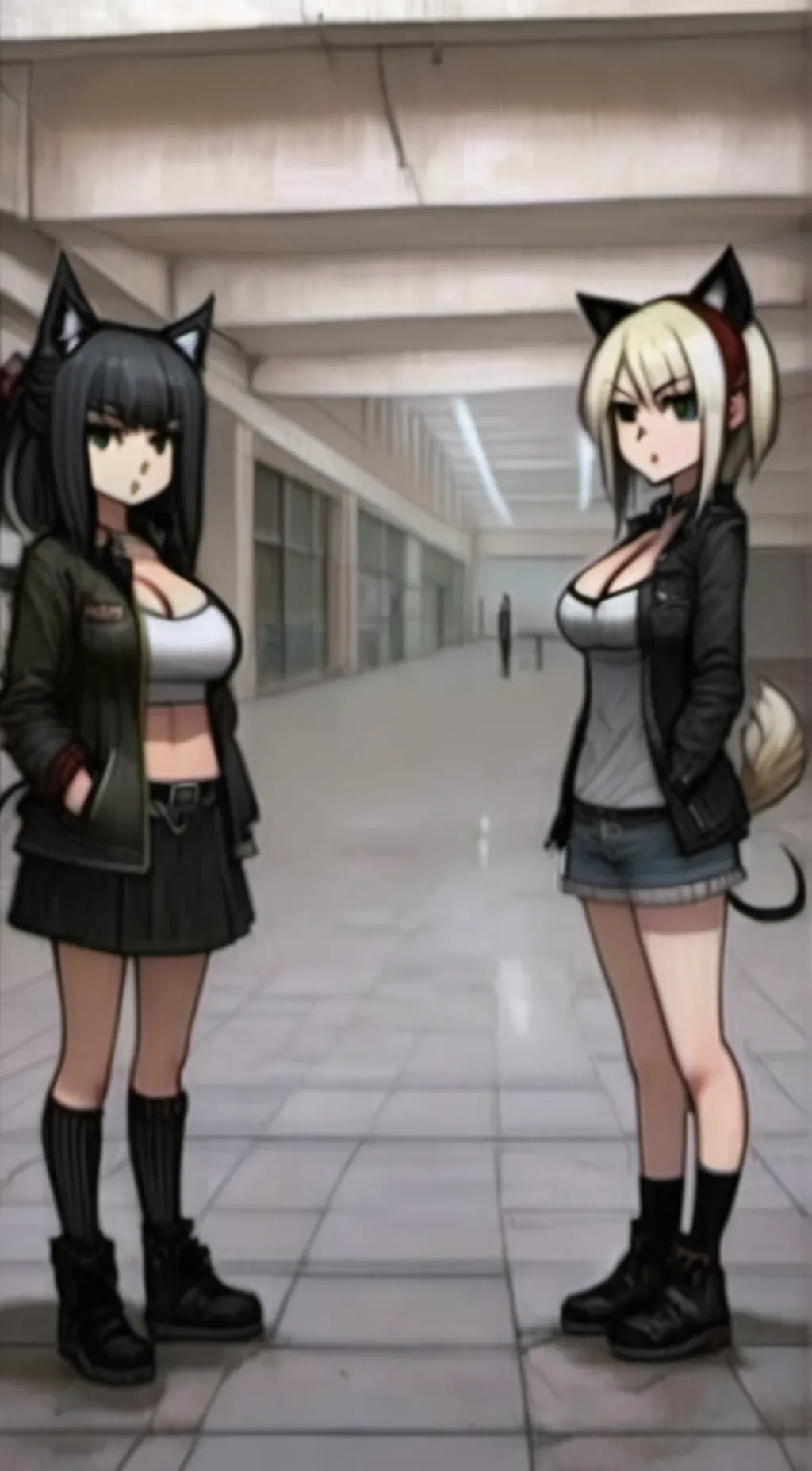 ai character: Cat and dog background