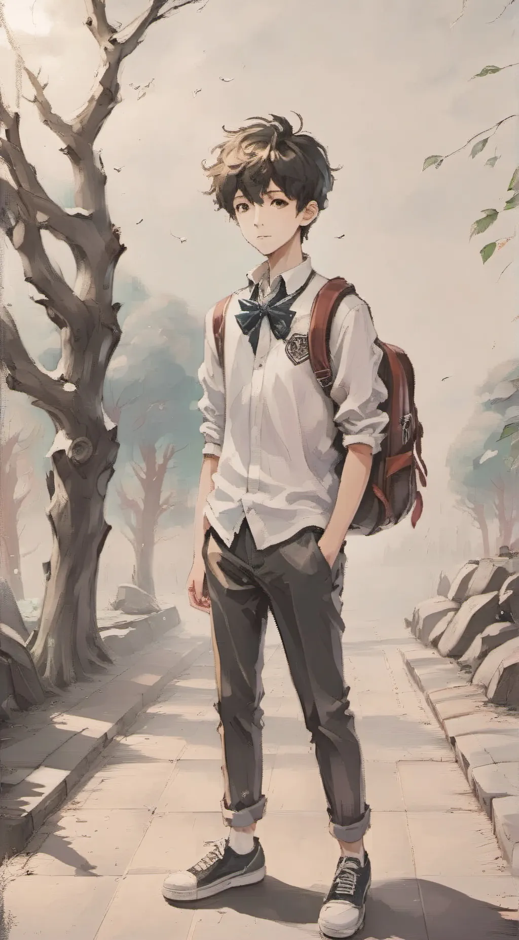 ai character: Enen  background