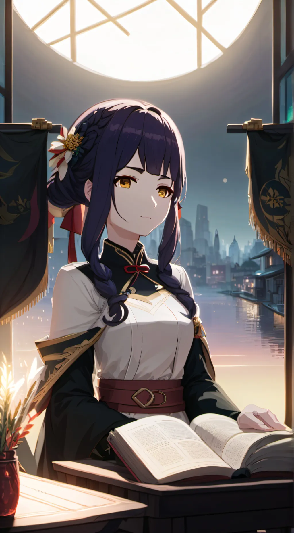 ai character: Raiden Shogun  background