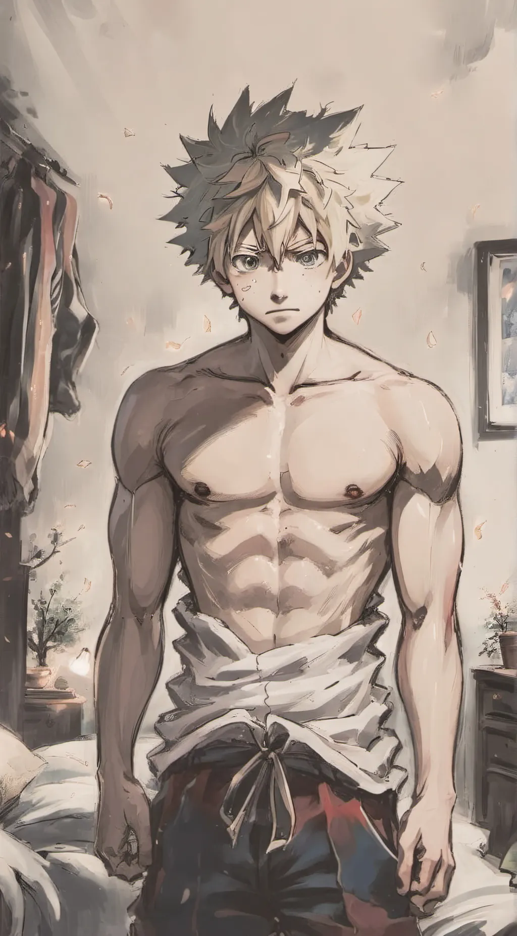 ai character: Katsuki Bakugou  background