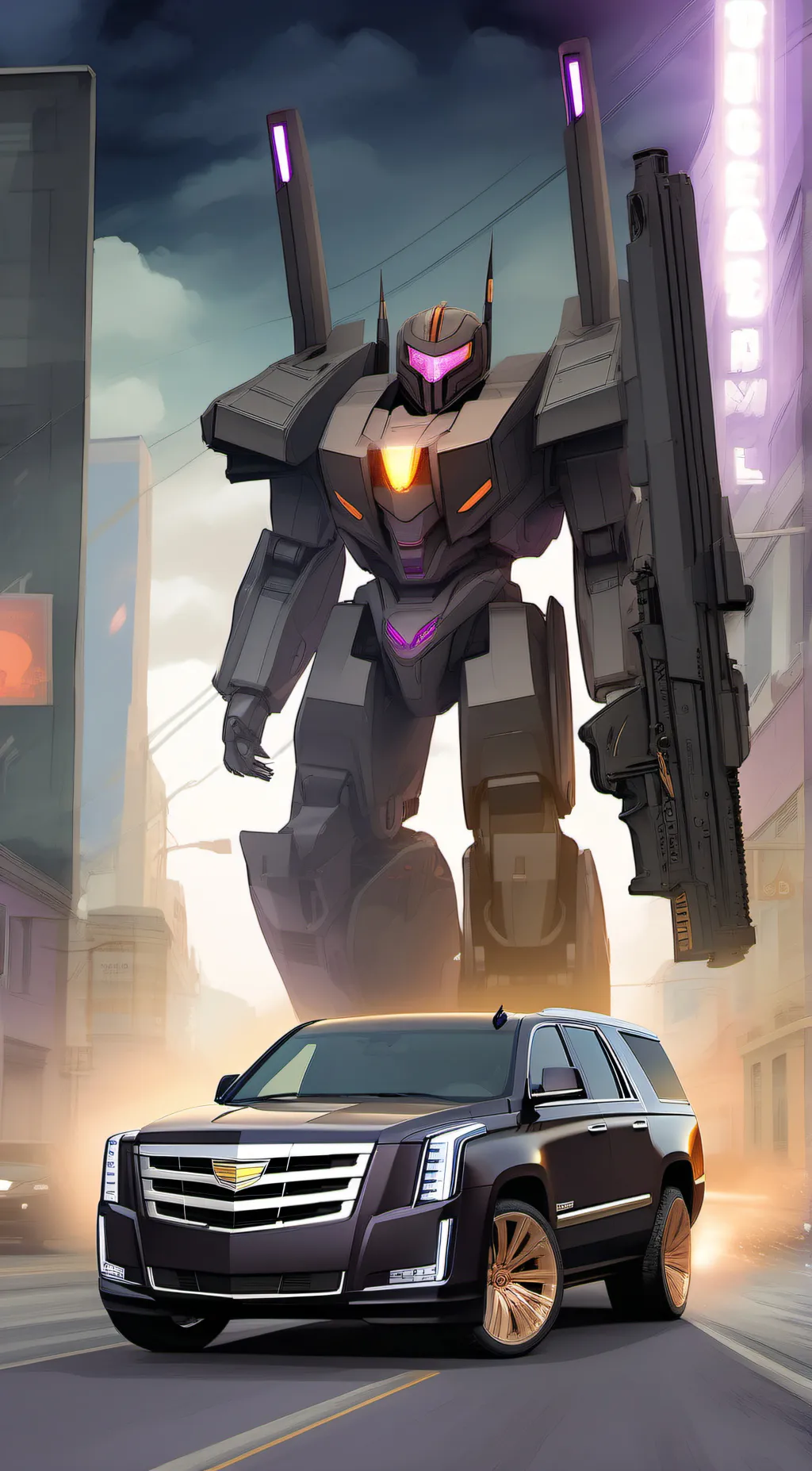 ai character: Cadillac V background