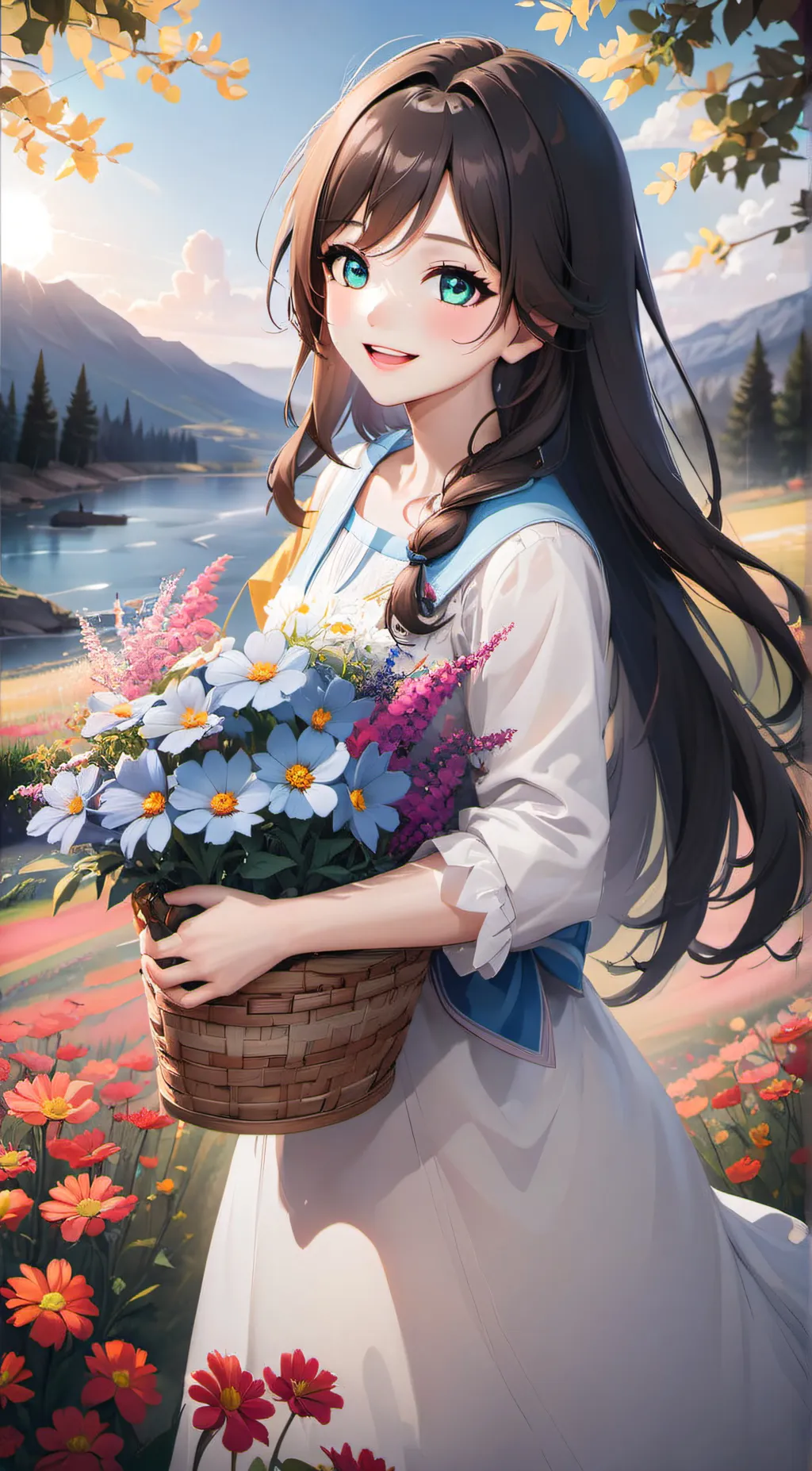 ai character: Selena shine background