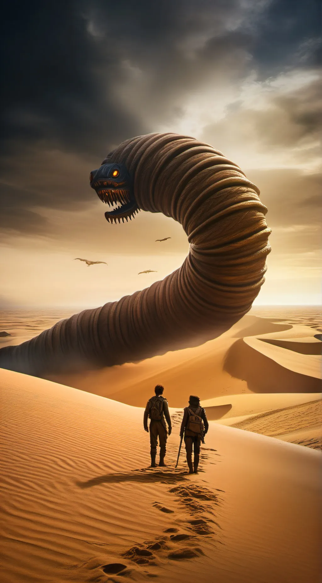 ai character: Sand worm background