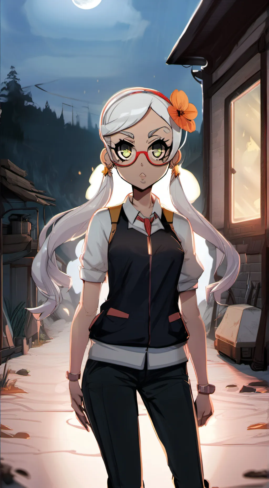 ai character: Luna background