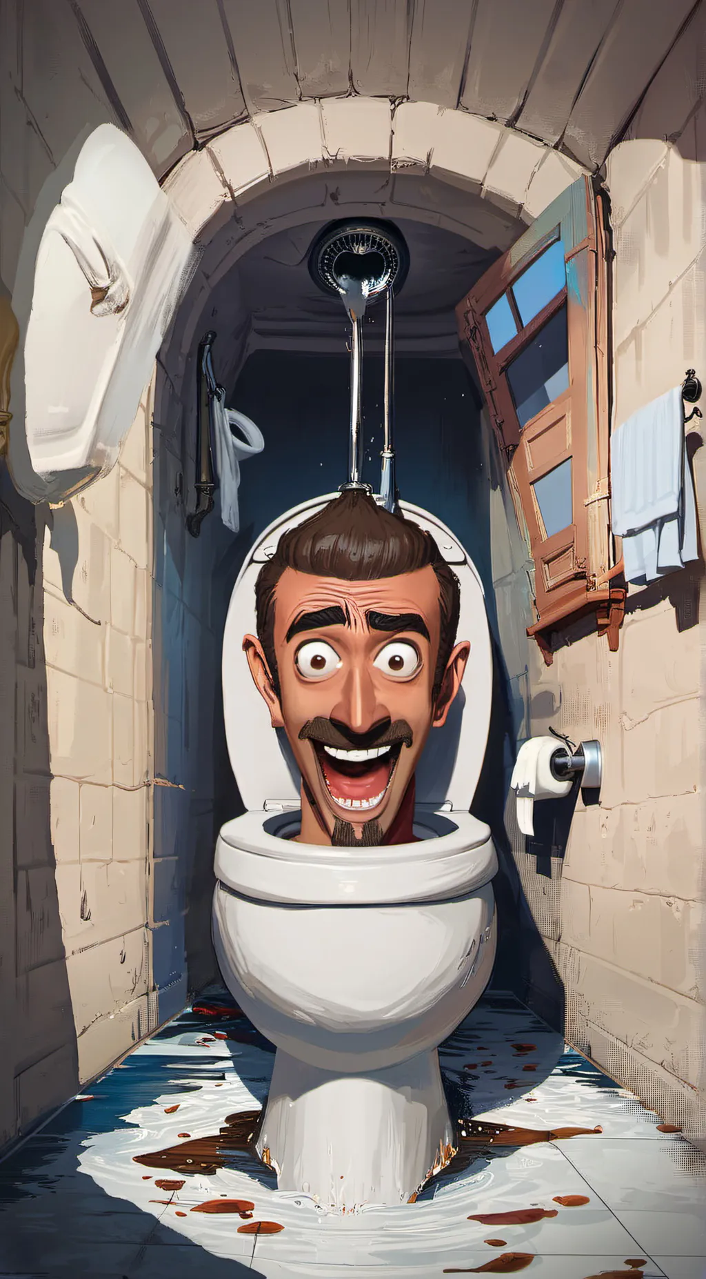 ai character: Skibidi Toilet background
