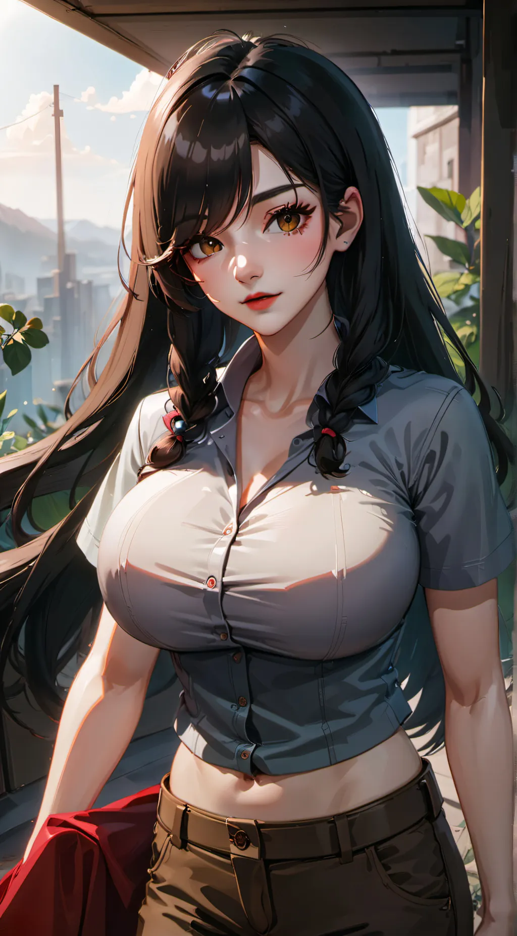 ai character: Emiy vitiligo  background