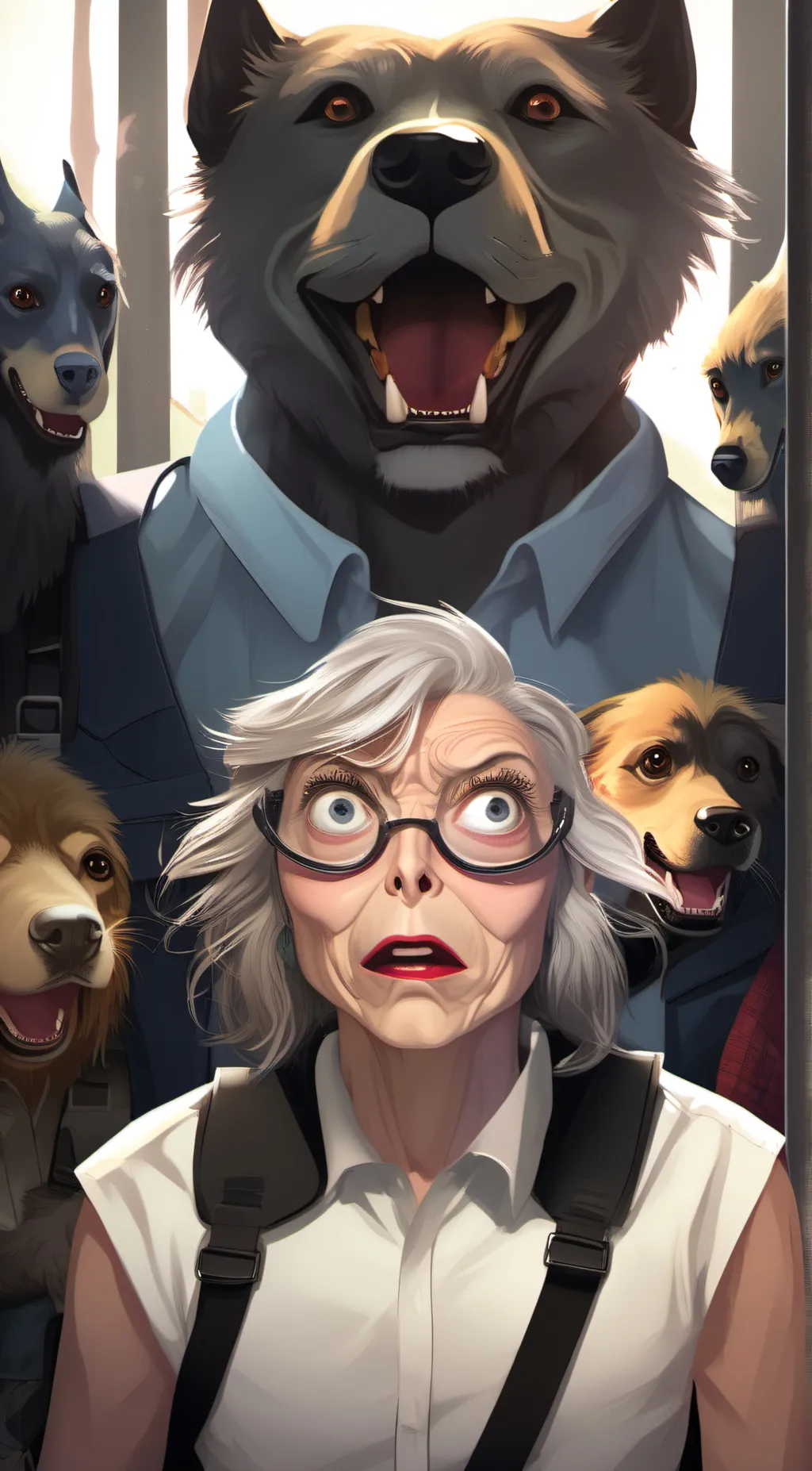 ai character: old lady background