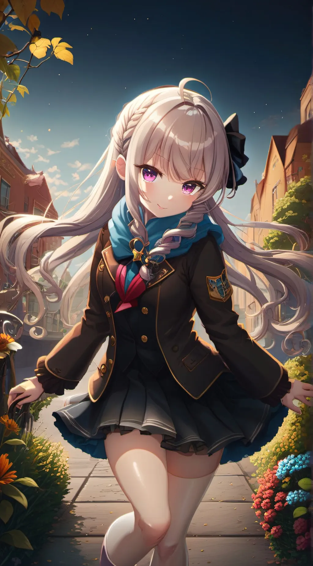 ai character: Violet  background
