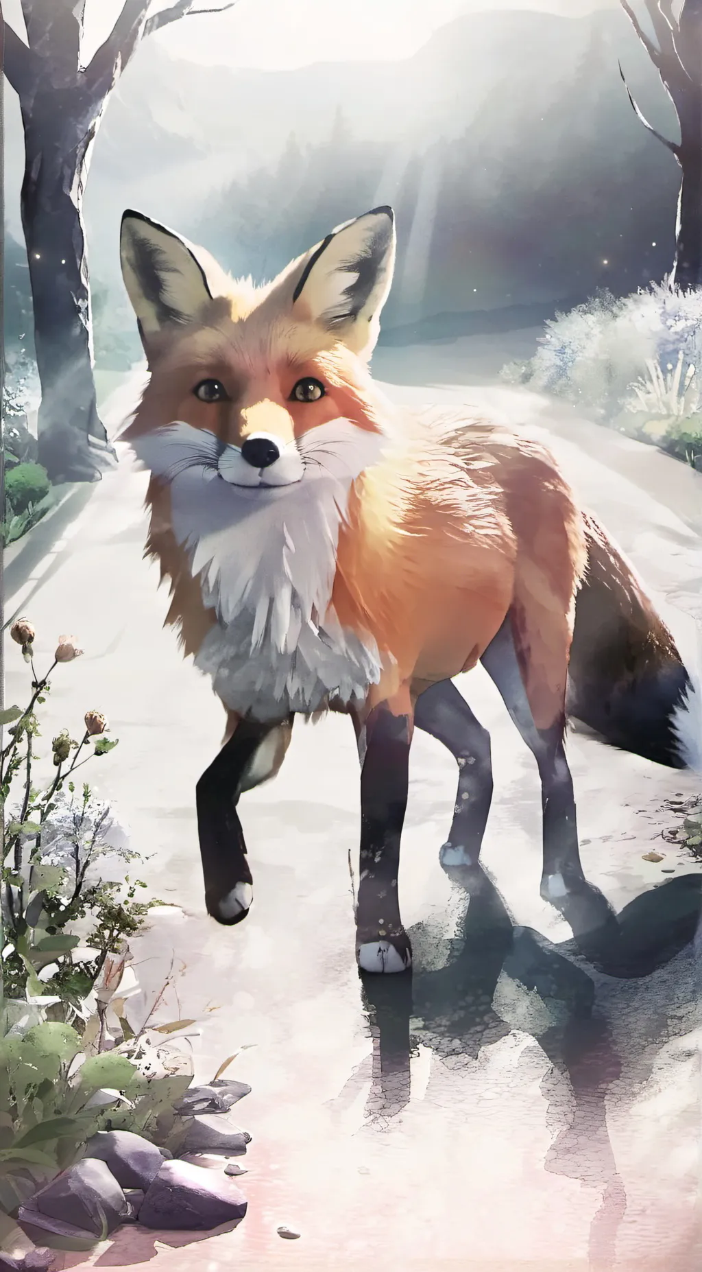 ai character: foxy background