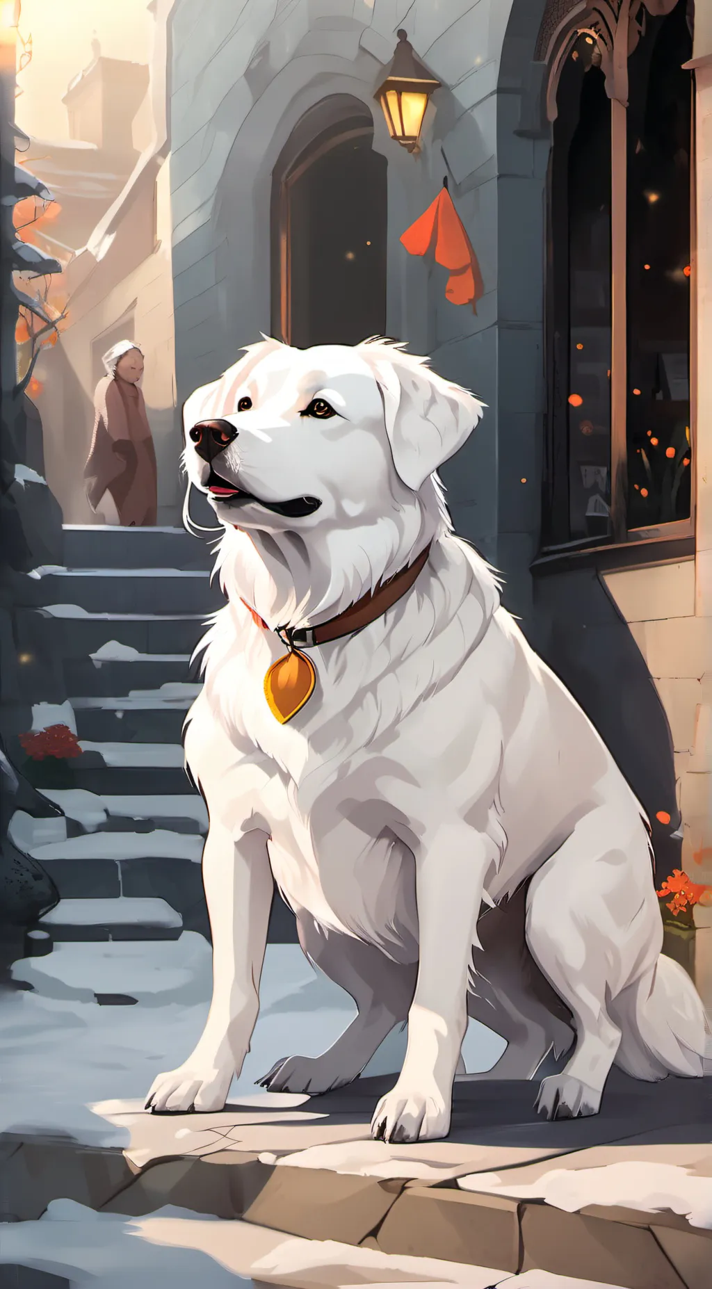 ai character: Dog Of Wisdom background
