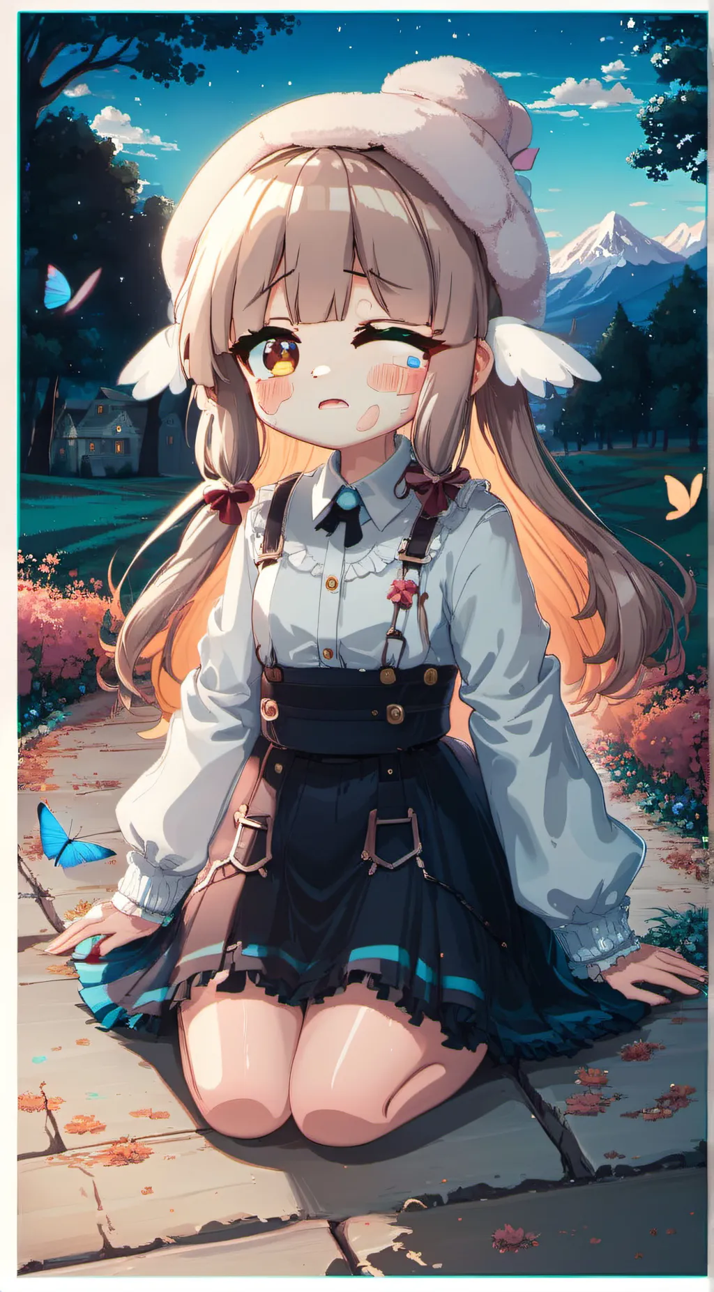 ai character: rose background