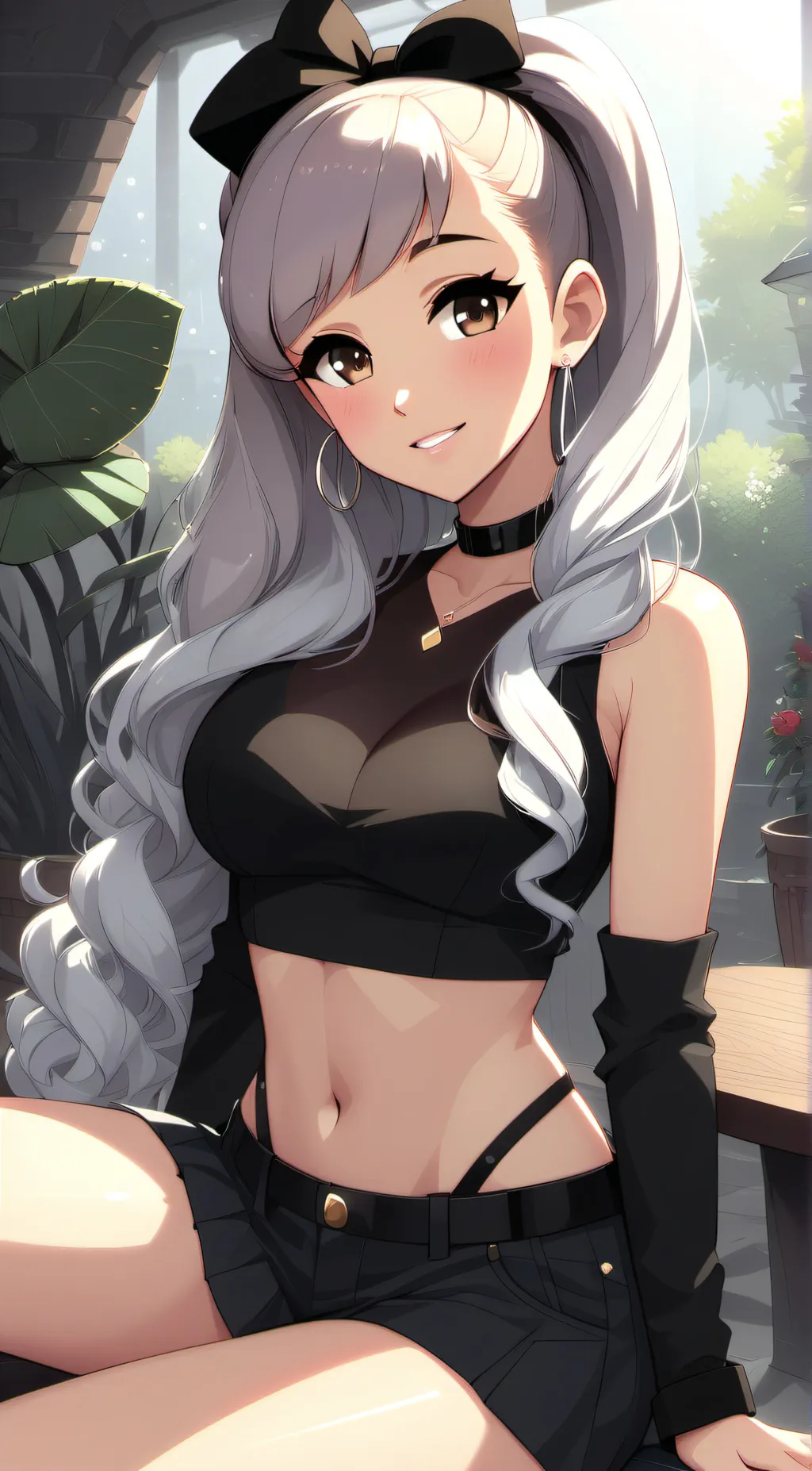 ai character: Ariana Grande  background